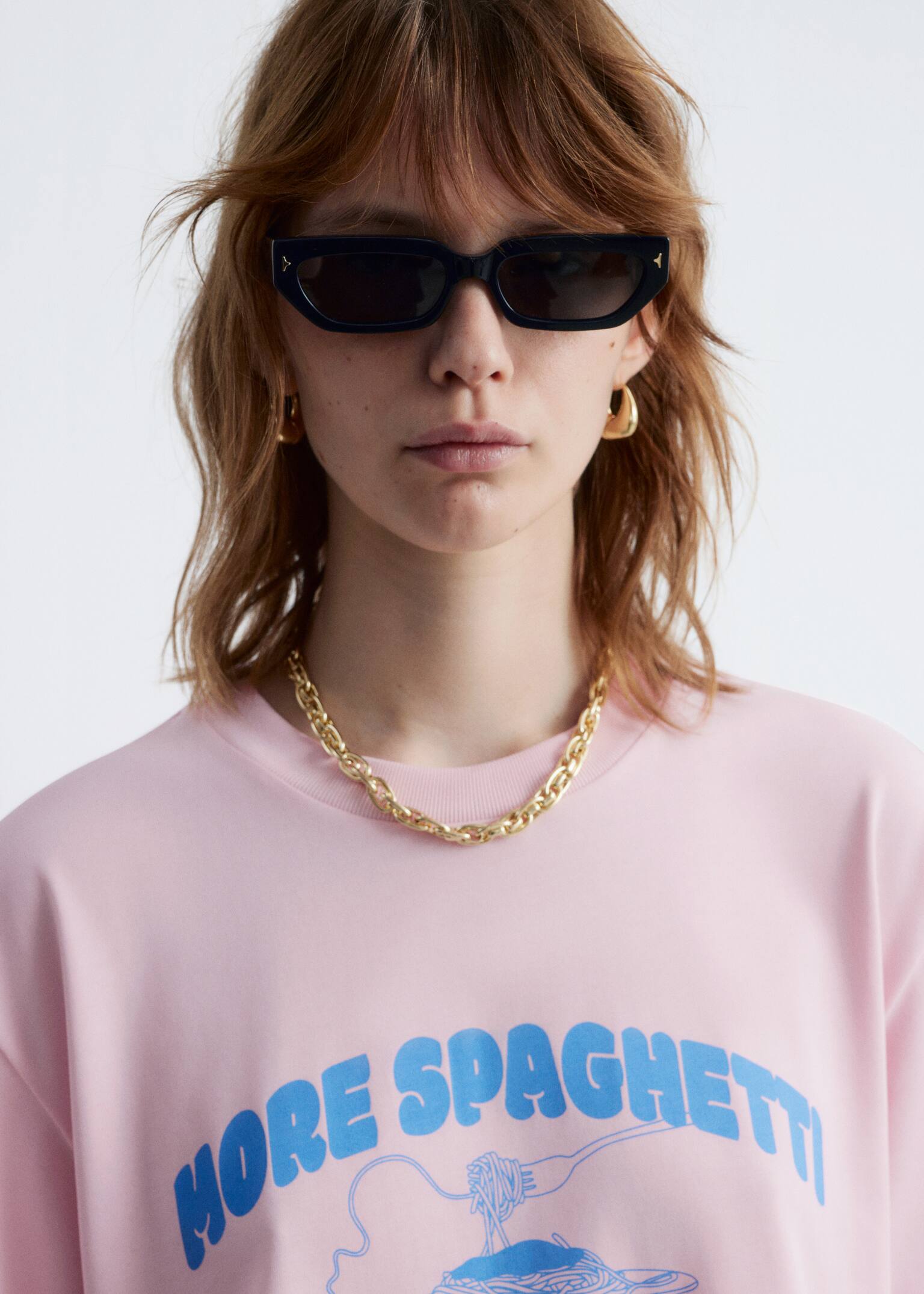 Bedrucktes Oversized-T-Shirt - Rosa/Druckmuster/Weiß/Print - 5