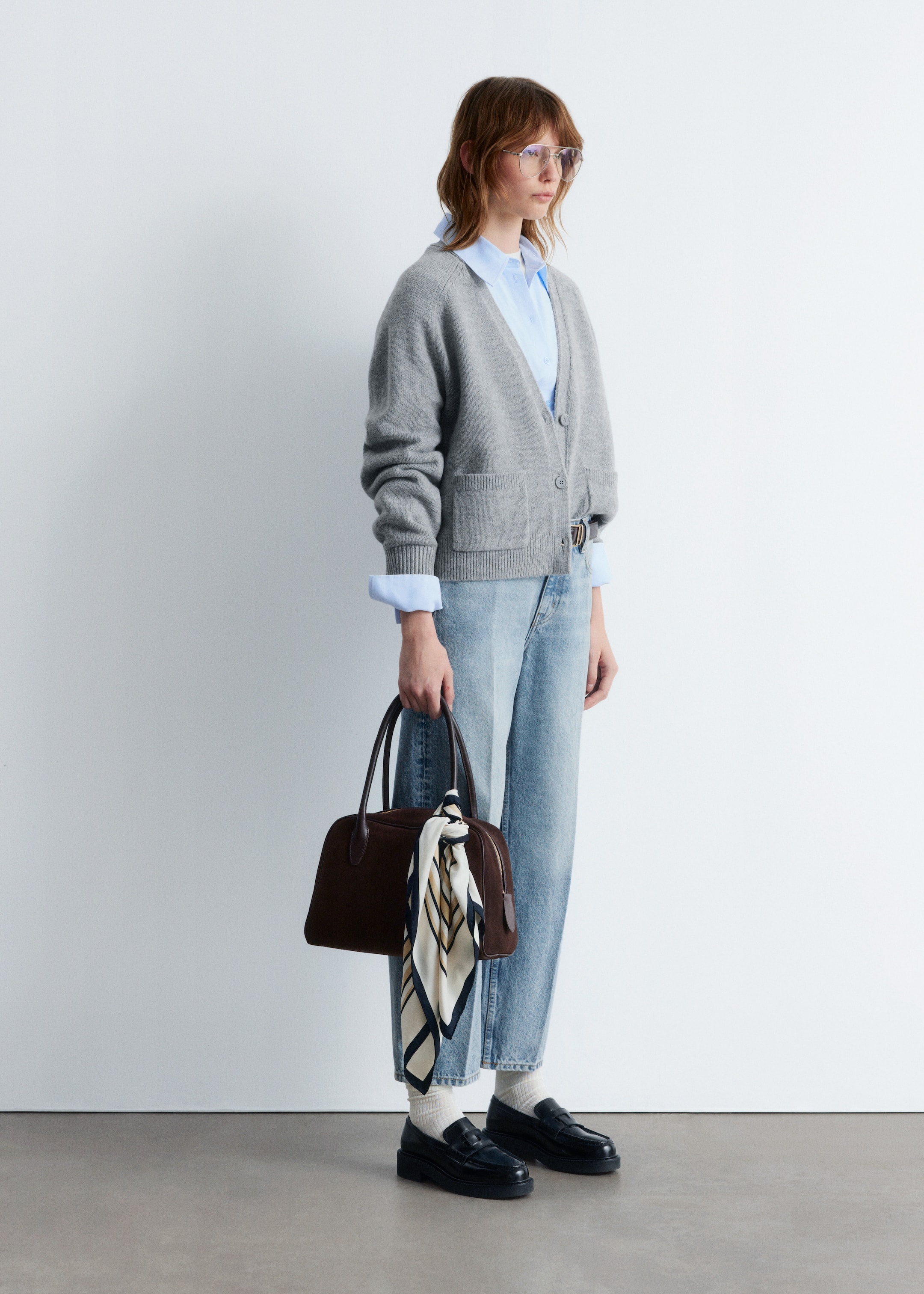 Agrandir l'image: Cardigan à poches plaquées - Gris - FEMME | H&M FR 5