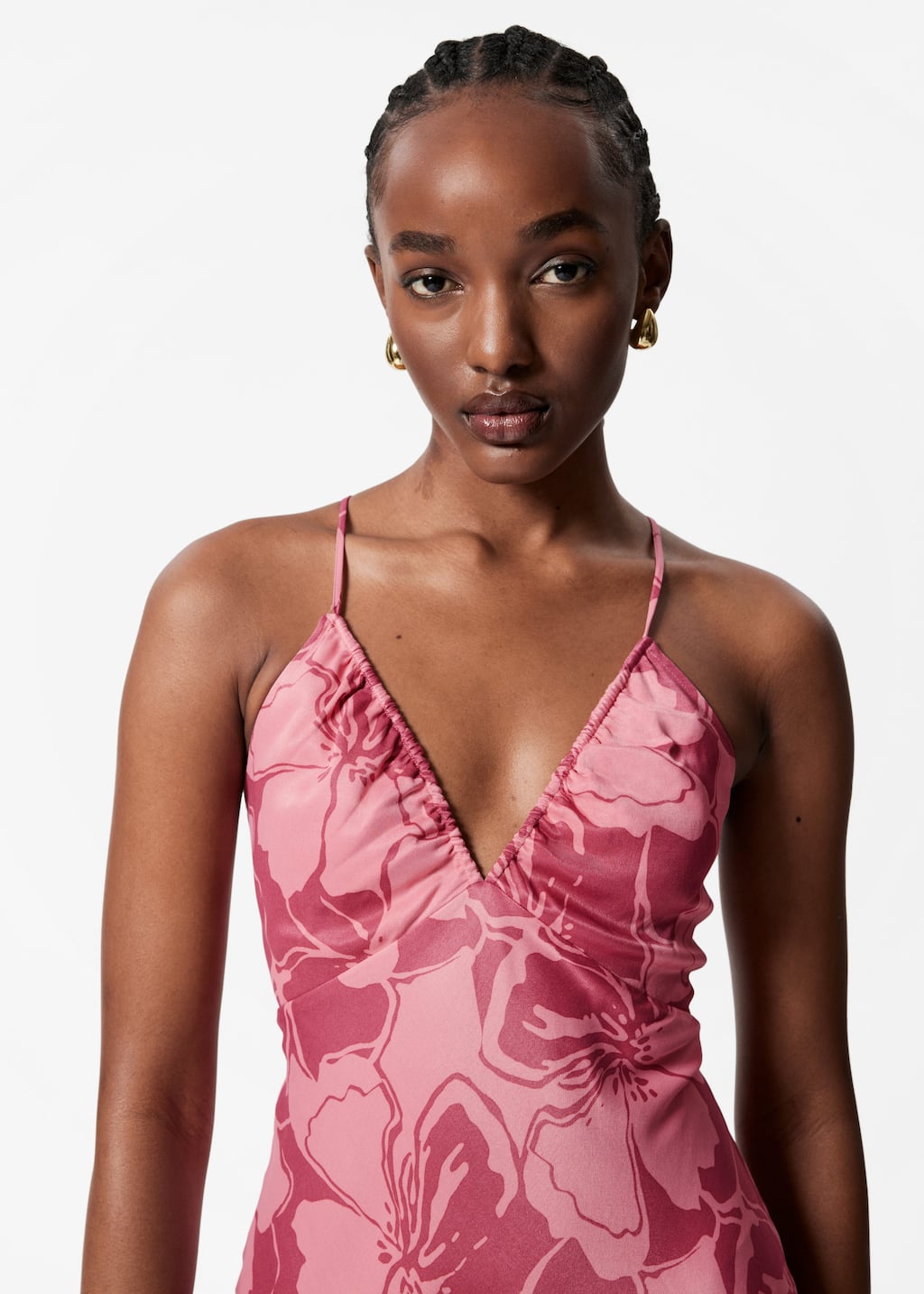 Image of Satin Slip Midi Dress