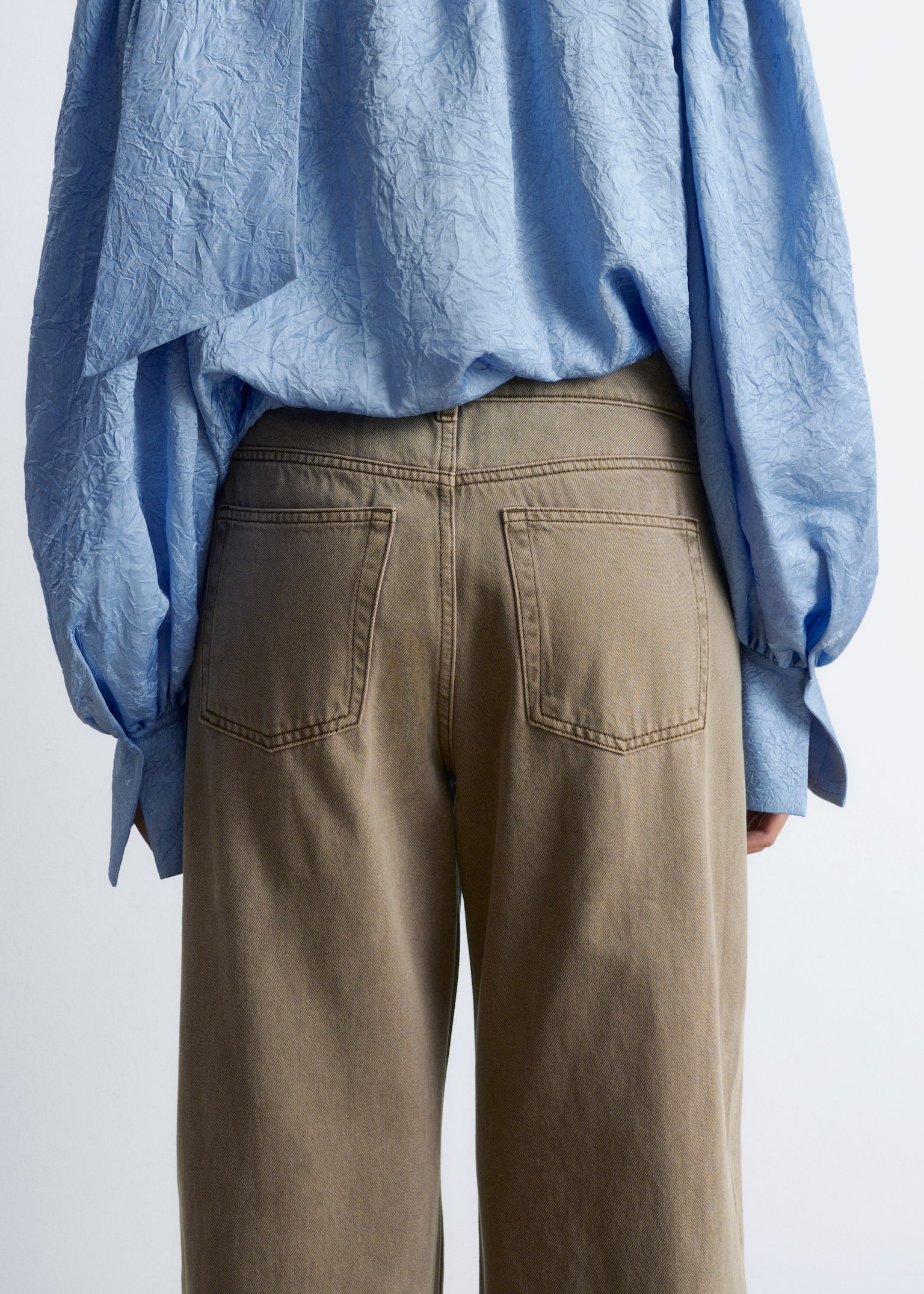 Relaxed Wide-Leg Jeans - Kakigroen/Roestbruin/Beige/Black/Lichtgeel/Light blue/Roze - 3
