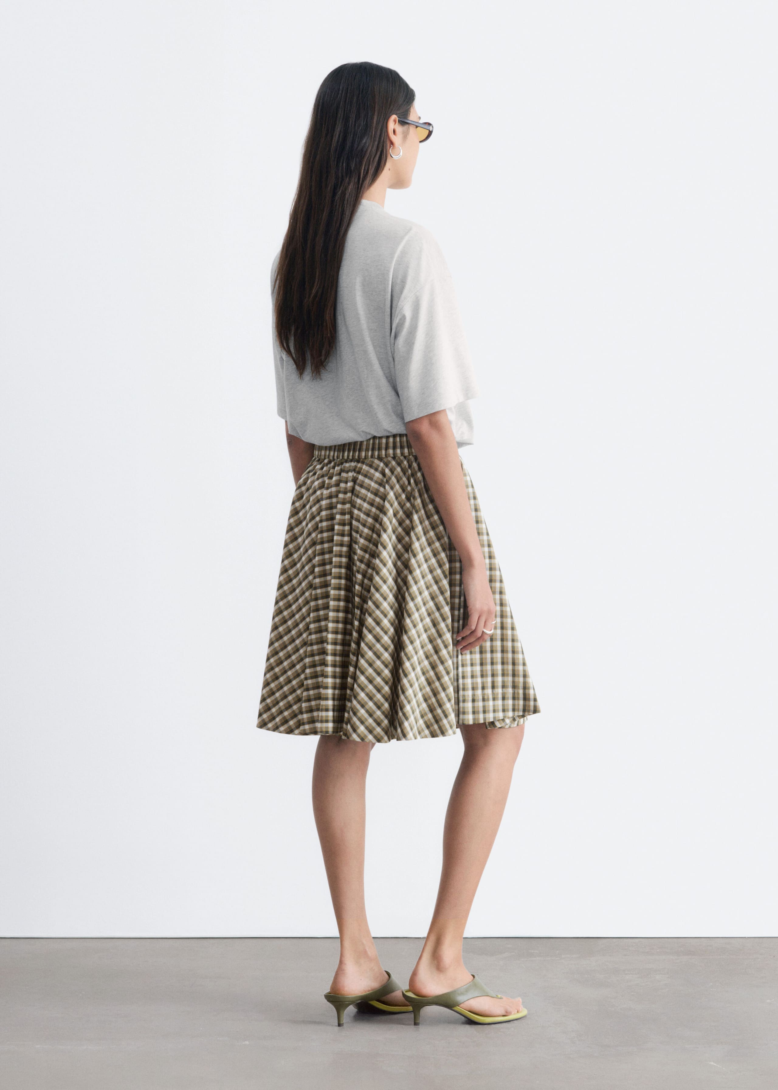 Oversized katoenen T-shirt - Lichtblauw - Lookbook