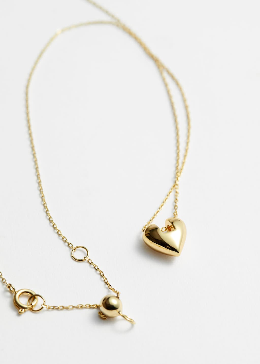 Collana a catena con cuore - Argento - Natura morta