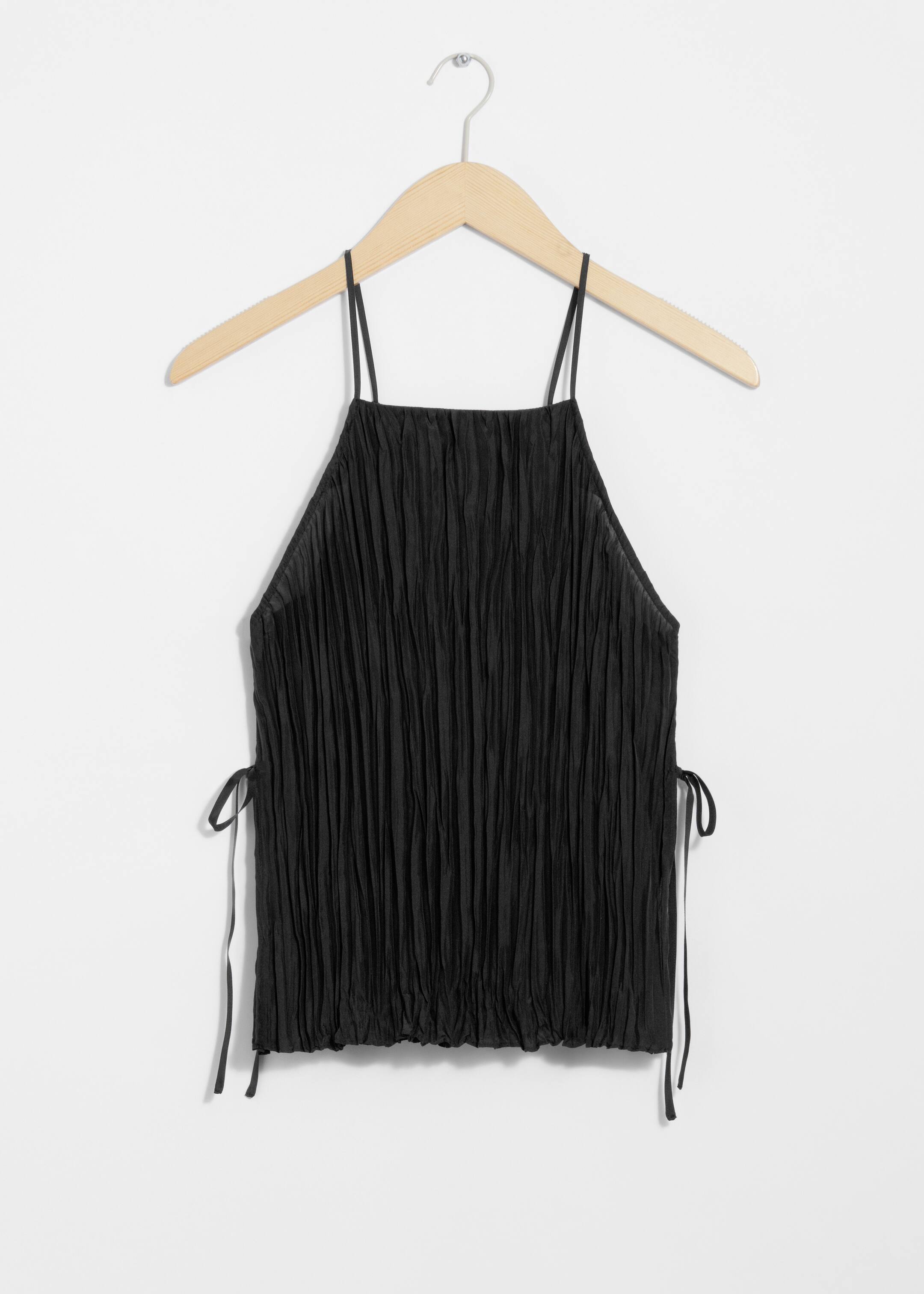Vis større bilde: Silketopp med tynne stropper - Svart - DAME | H&M NO 1