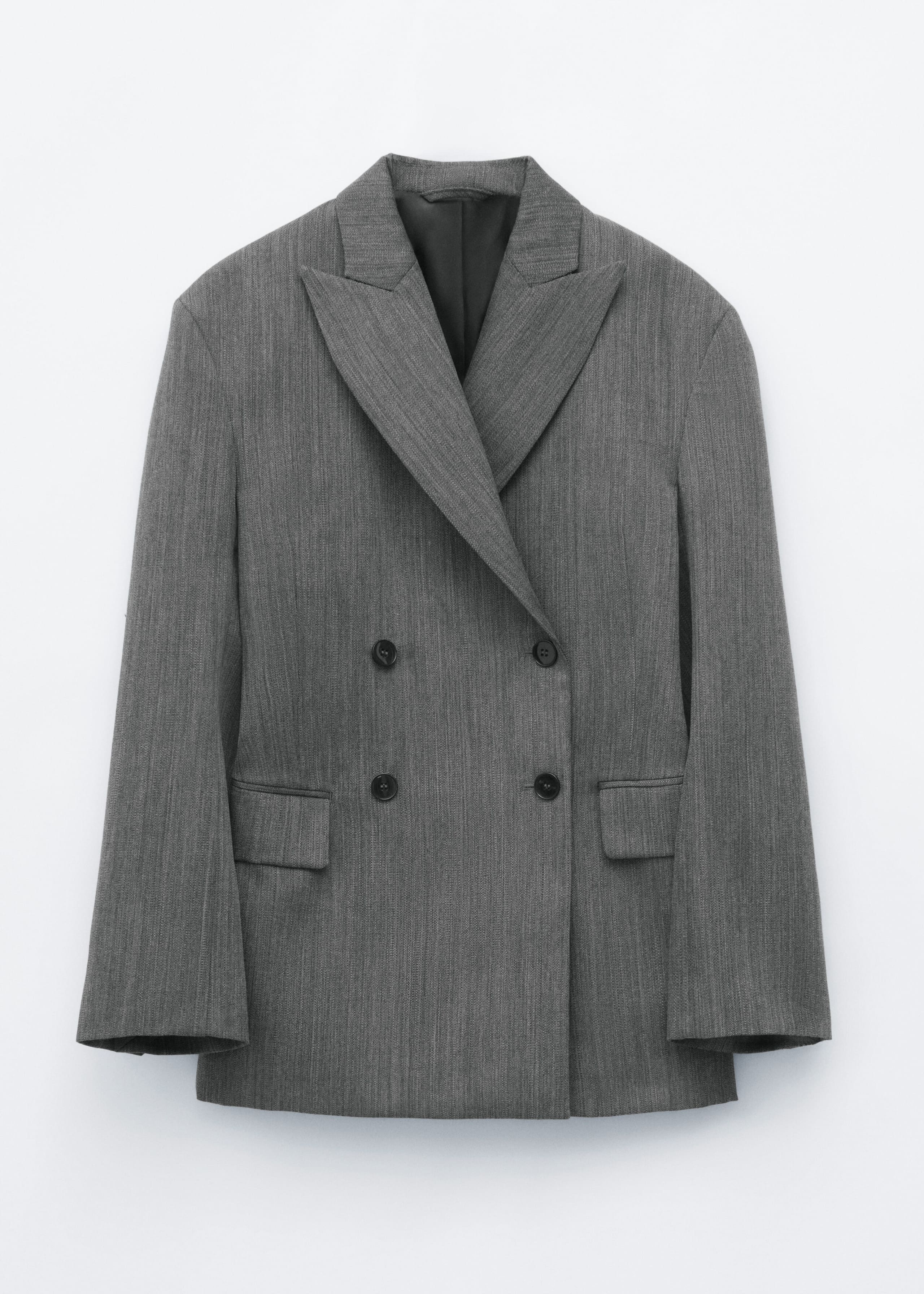 Fitted Wool Blazer - Grey - Still Life