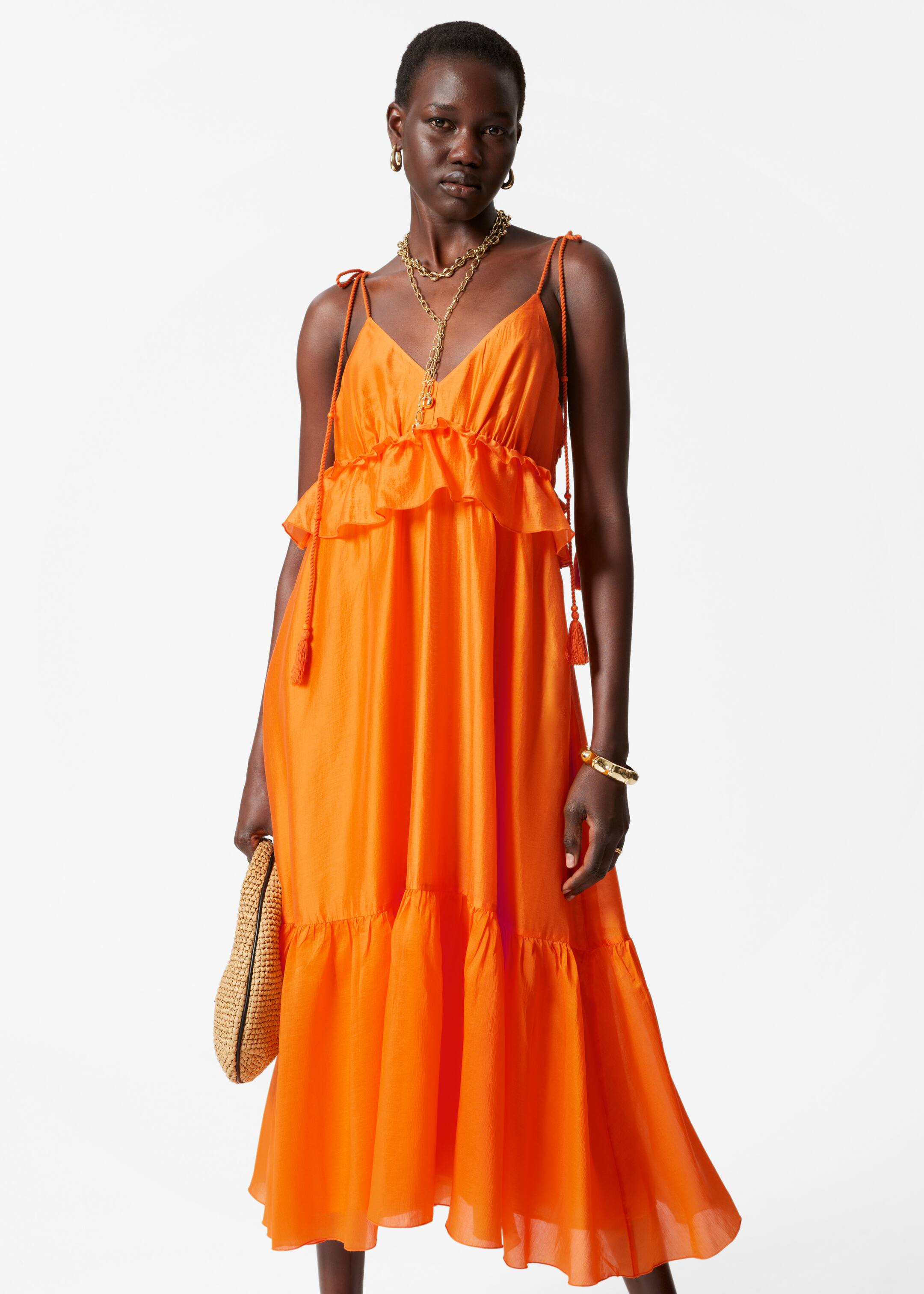 Agrandir l'image: Robe midi à bretelles - Orange - FEMME | H&M FR 3