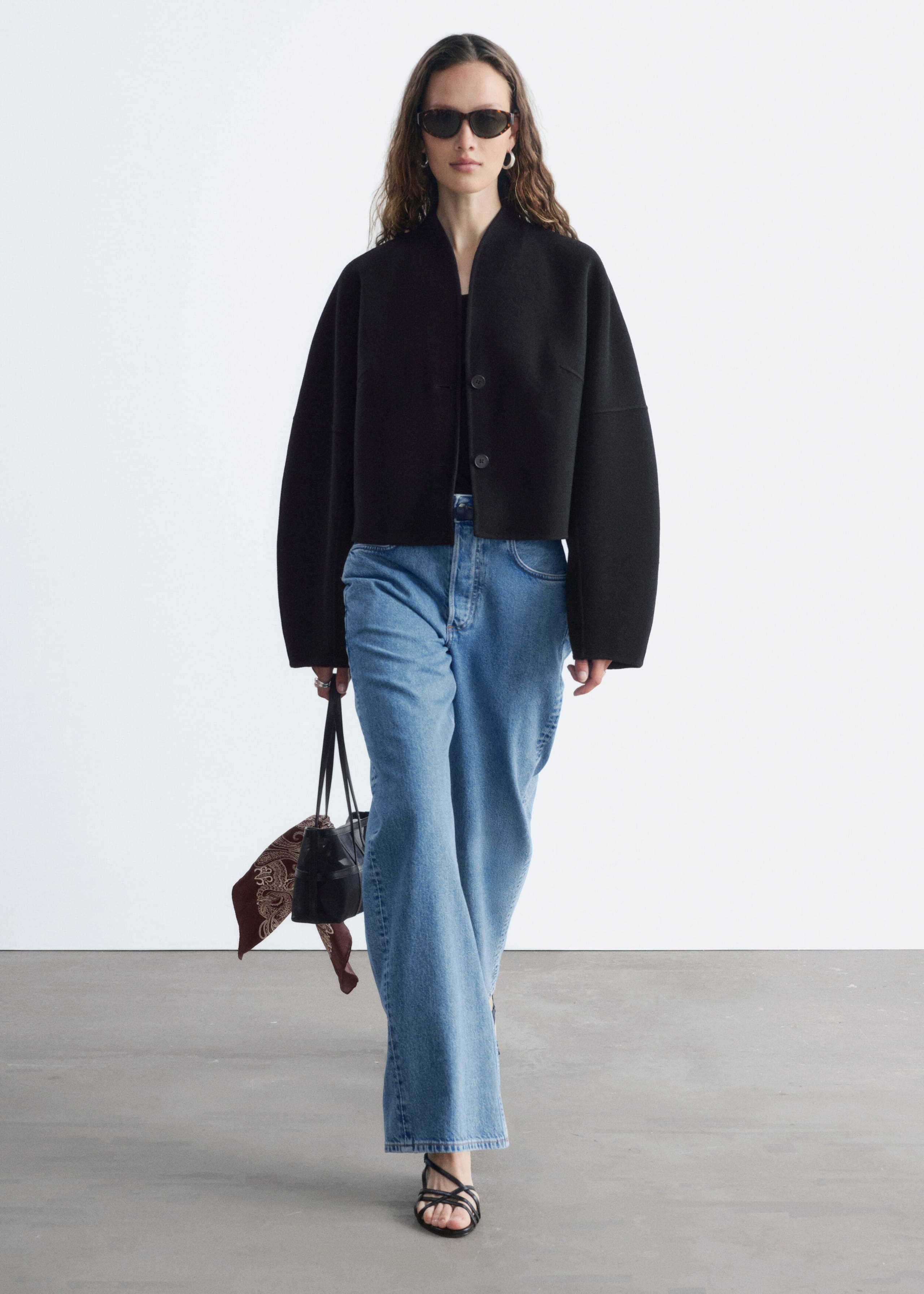 Wool Doublé Jacket - Brown - Lookbook