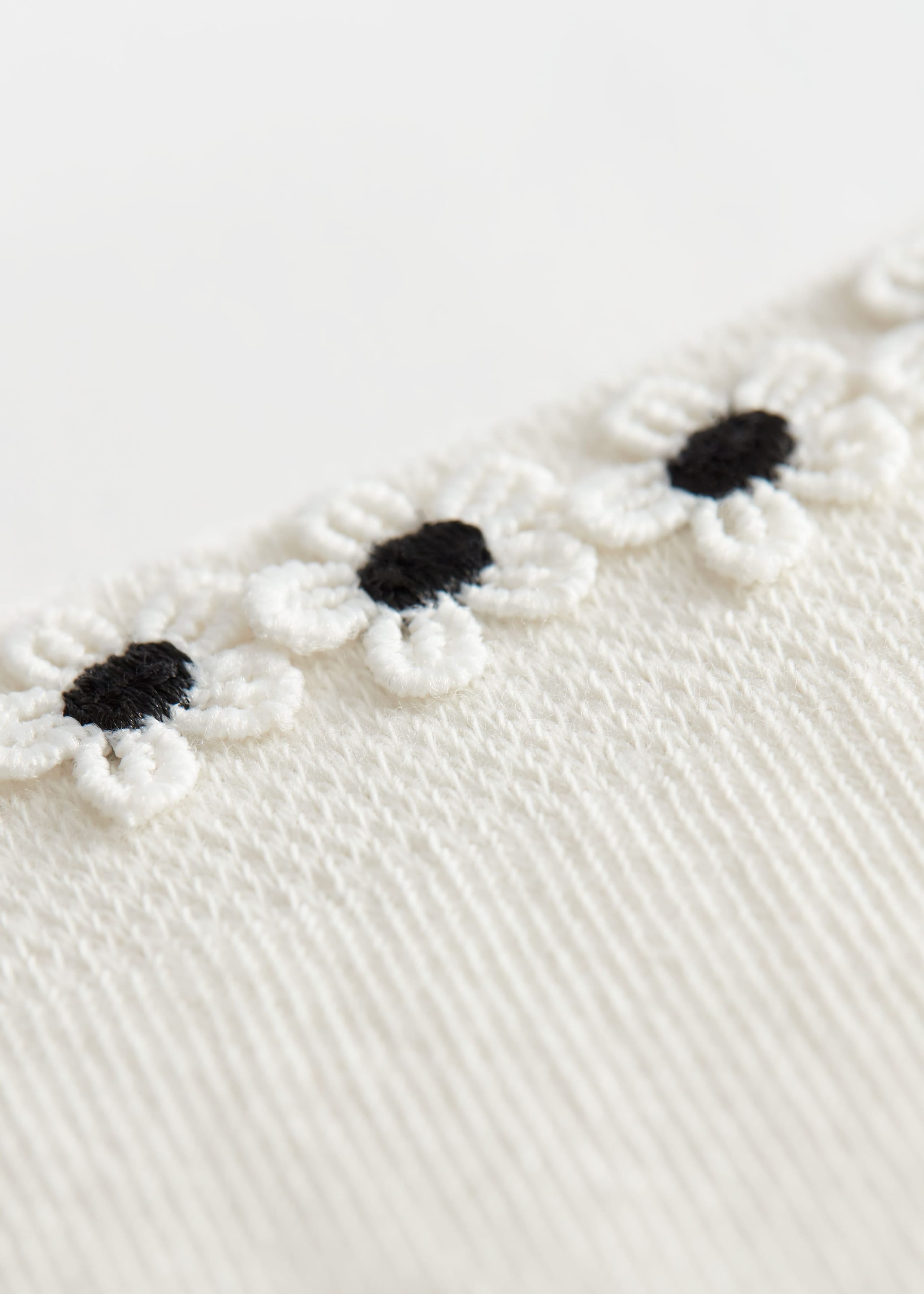 Image of Floral-Appliqué Socks