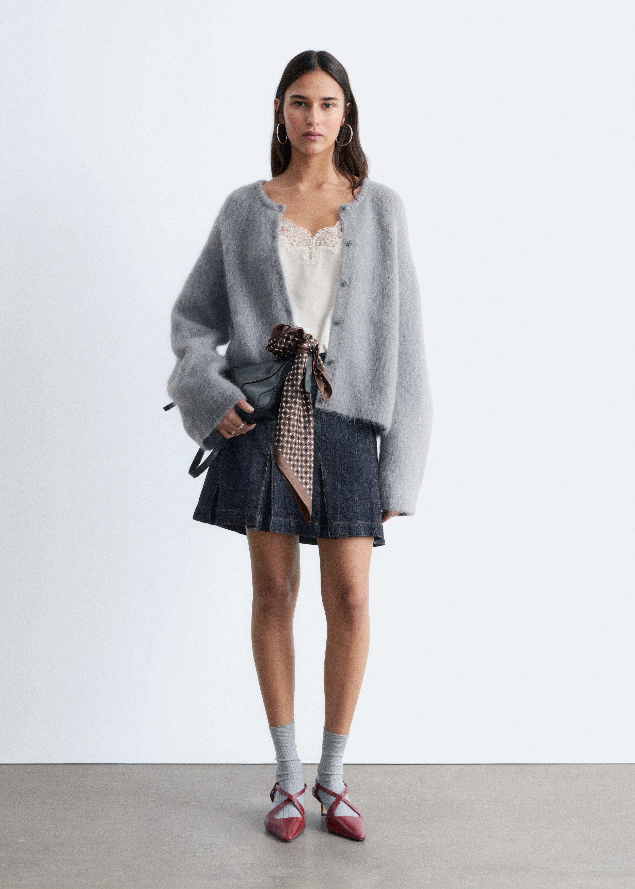 Brushed Mohair-Blend Cardigan - Light Grey - & Other Stories US