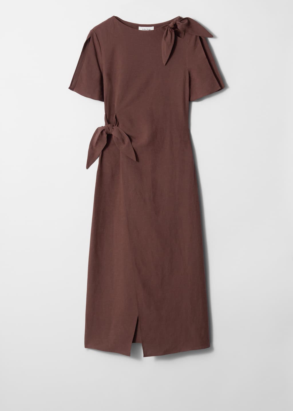 Image of Knot-Detail Midi Dress