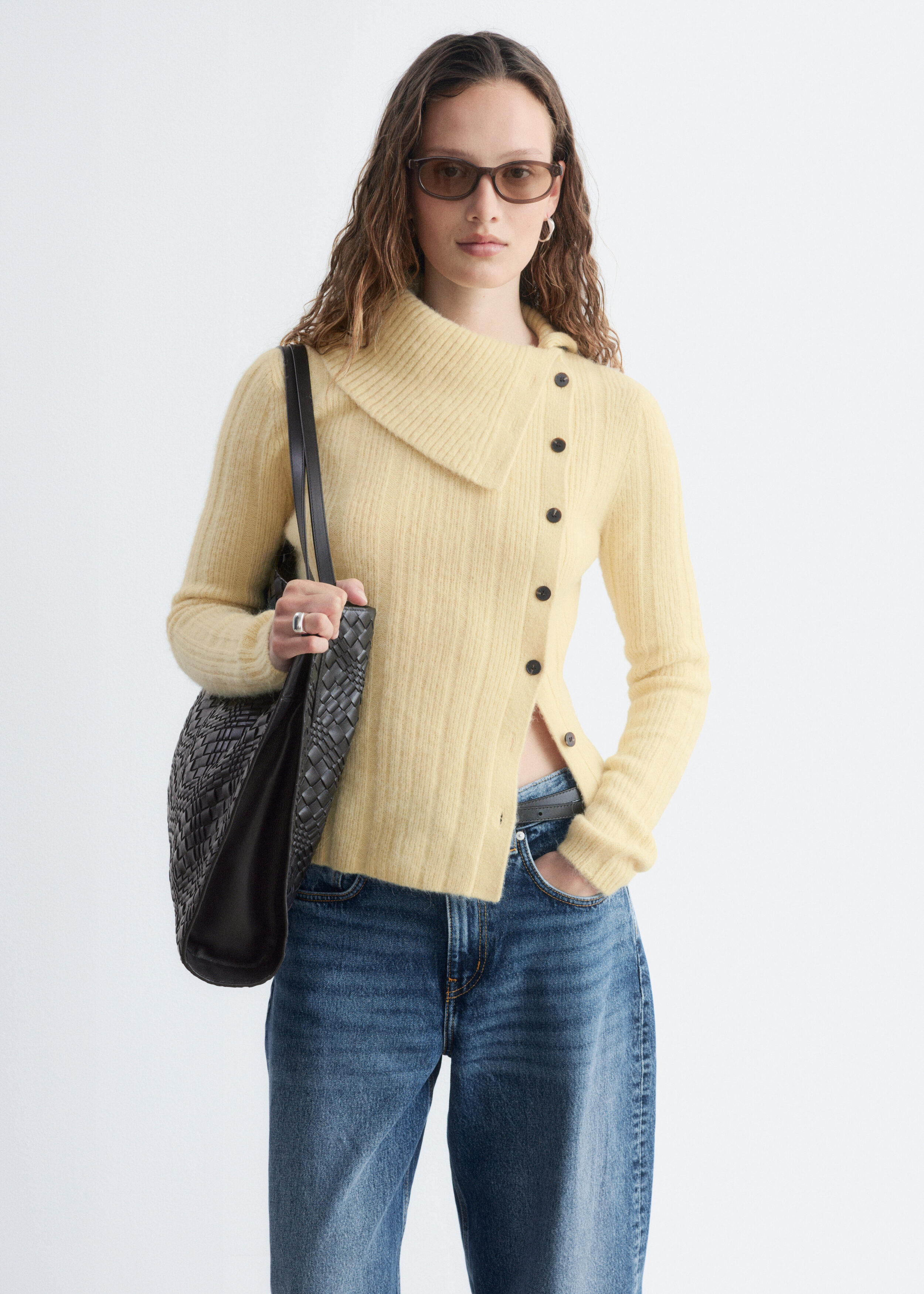 Alpaca-Blend Cardigan