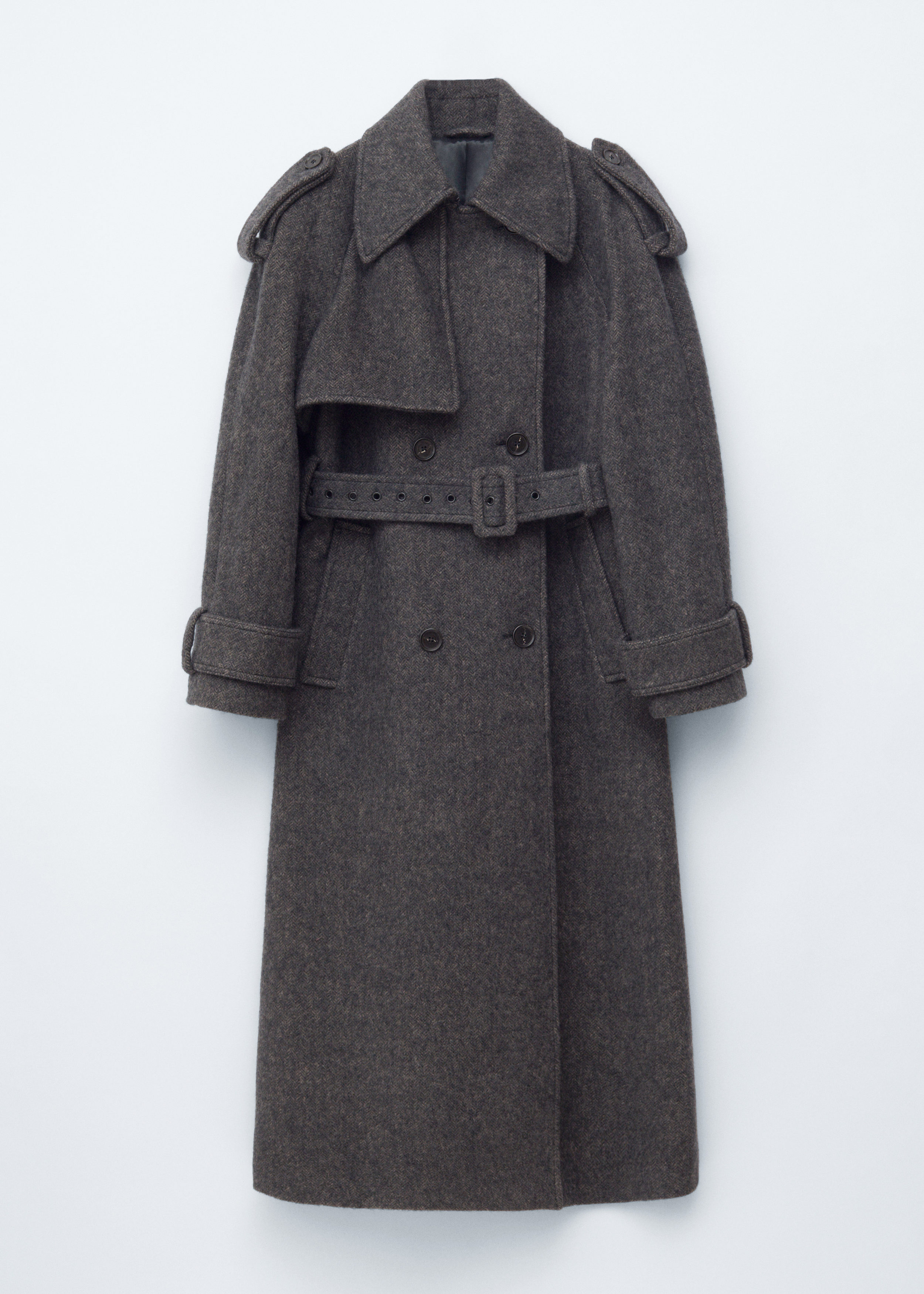 Wool-Blend Trench Coat