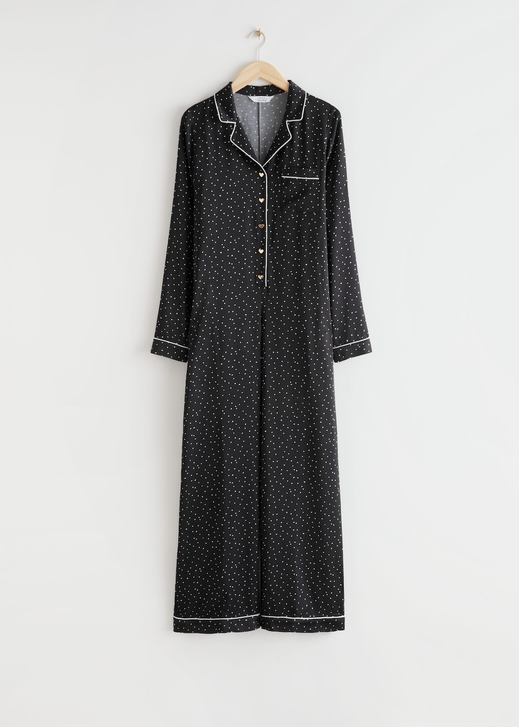 Combinaison de pyjama avec boutons en cœur - Black Print - Still Life