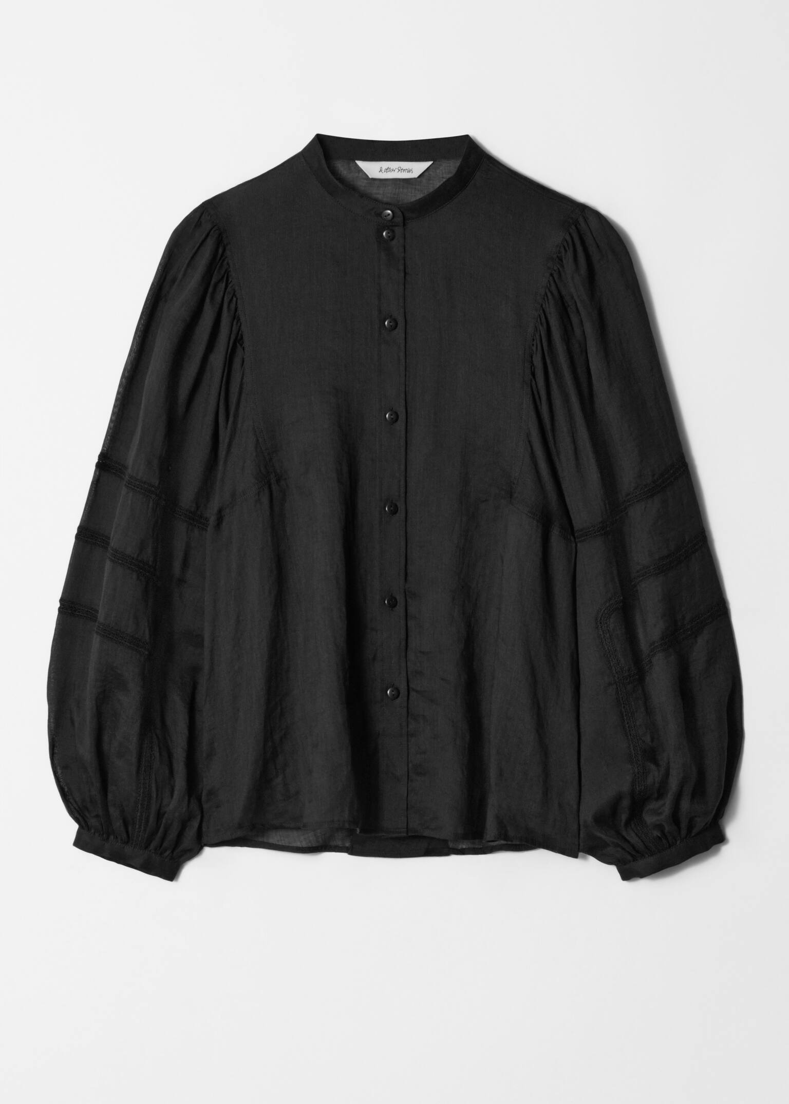 Voluminous Sleeve Blouse - Black