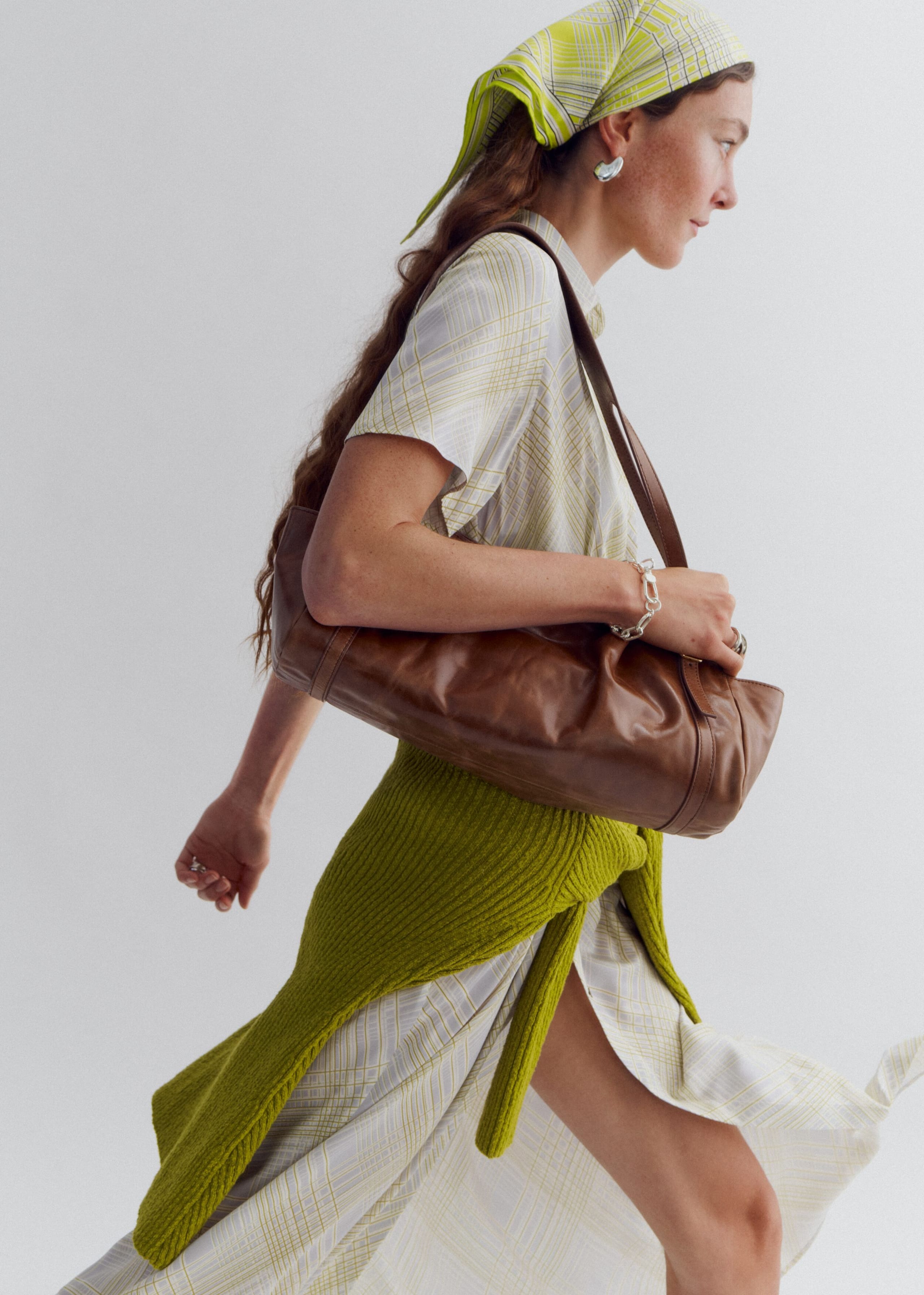 Image of Low-profile Leather Shoulder Bag