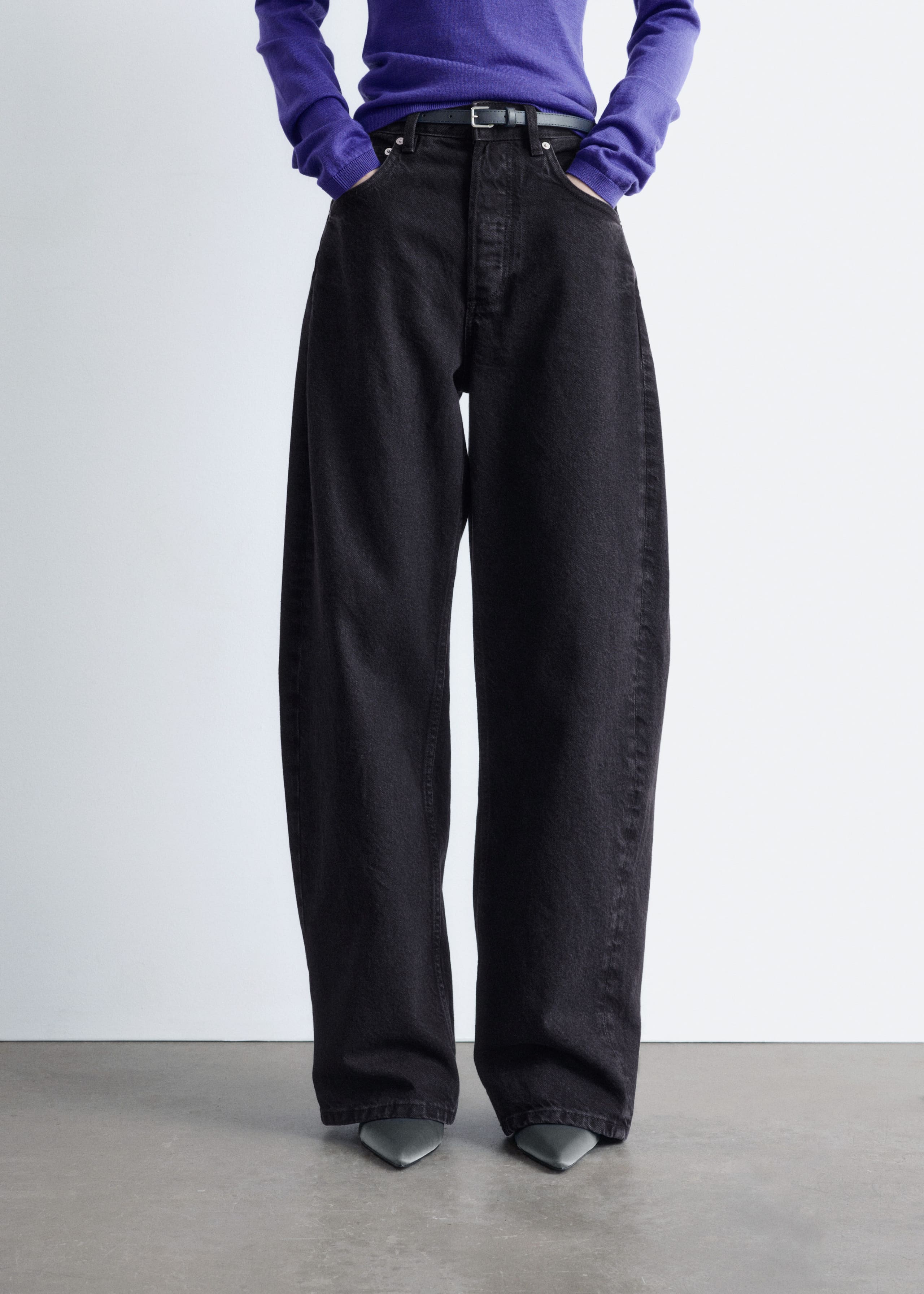 Image of Barrel-Leg Jeans