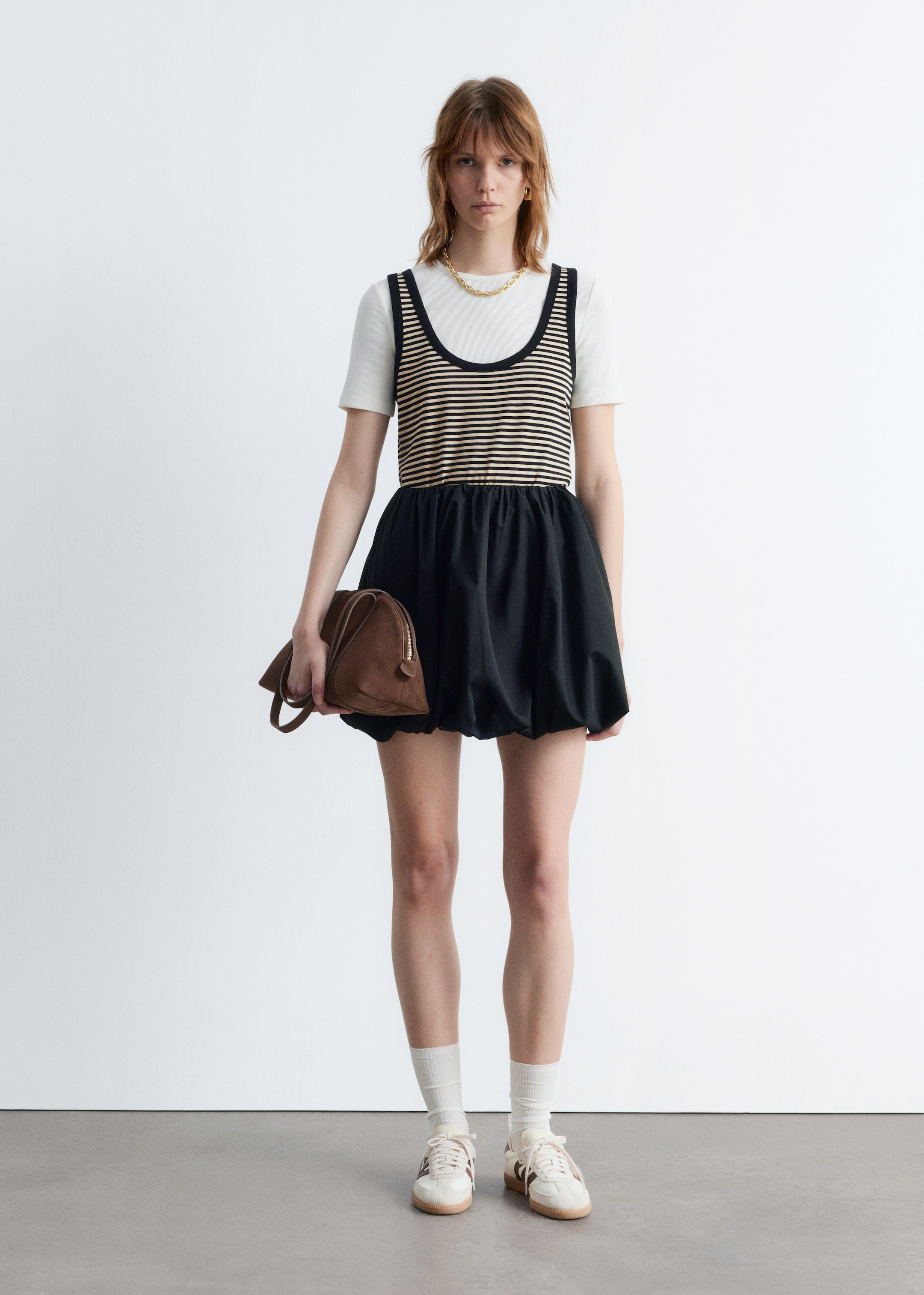 Zobacz większy obraz: Contrast-Trim Tank Top - Beżowy / Czarne paski - ONA | H&M PL 3