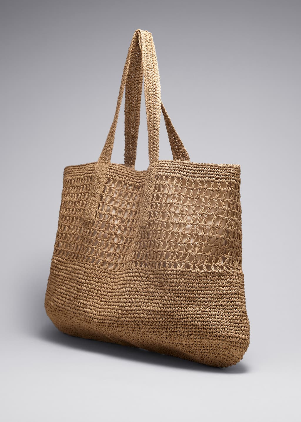 Image of Large Crochet-Straw Tote