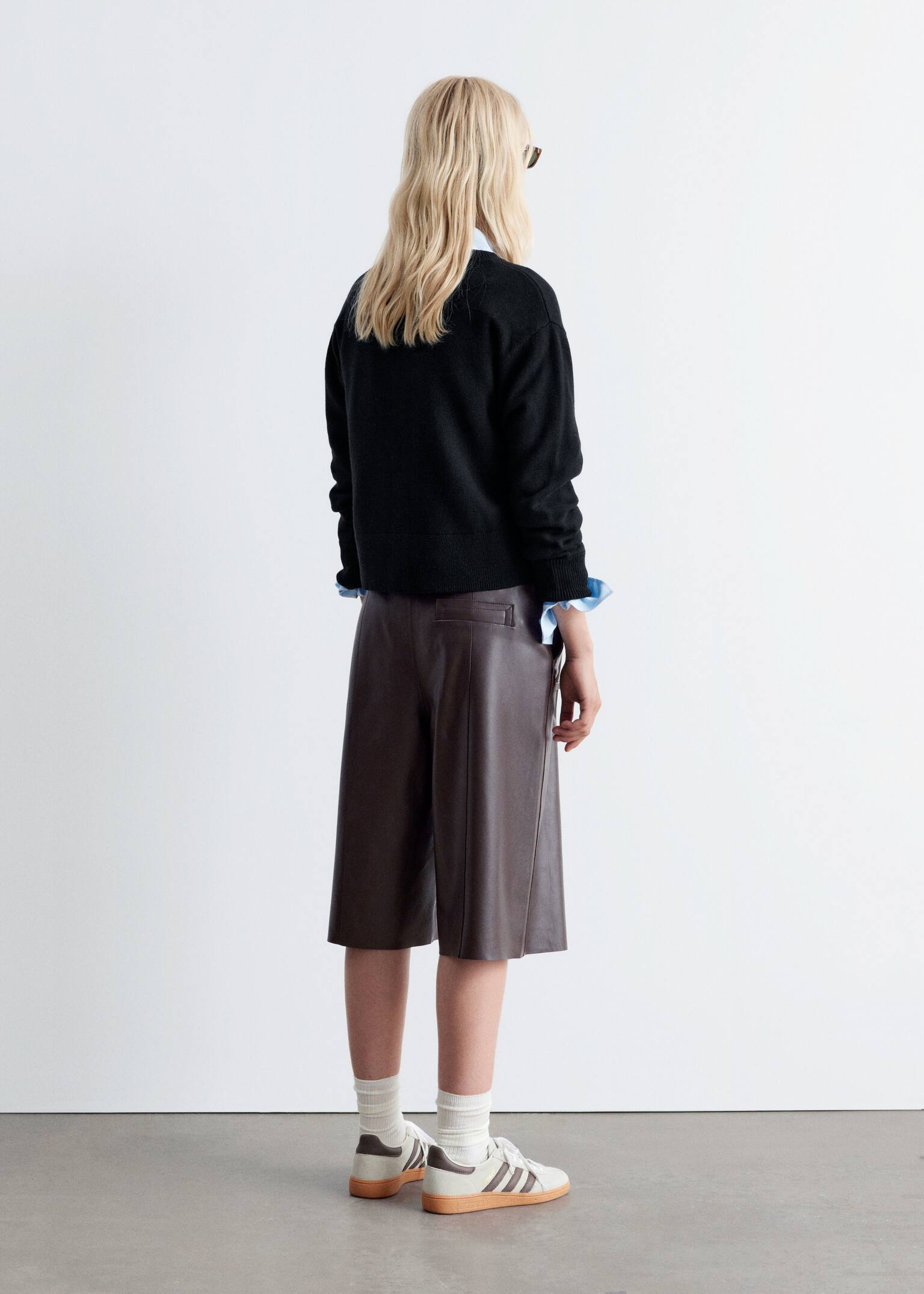 Cardigan i ullblandning - Svart/Mörkröd/Beige/Ljusbrun - 3