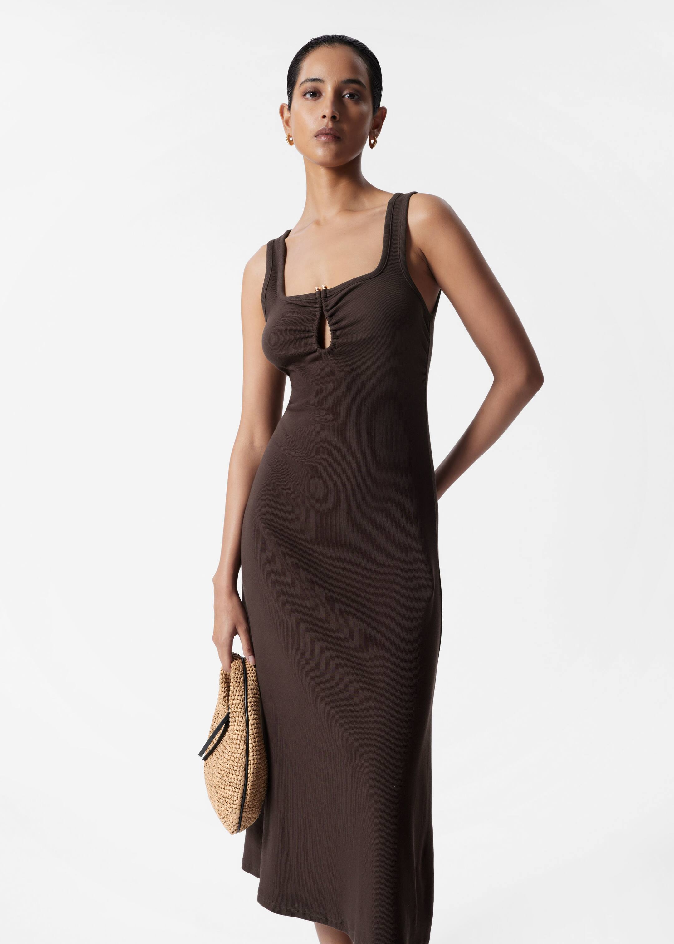 Zobrazit větší obrázek: Midi šaty s přezkou - Brown - ŽENY | H&M CZ 2