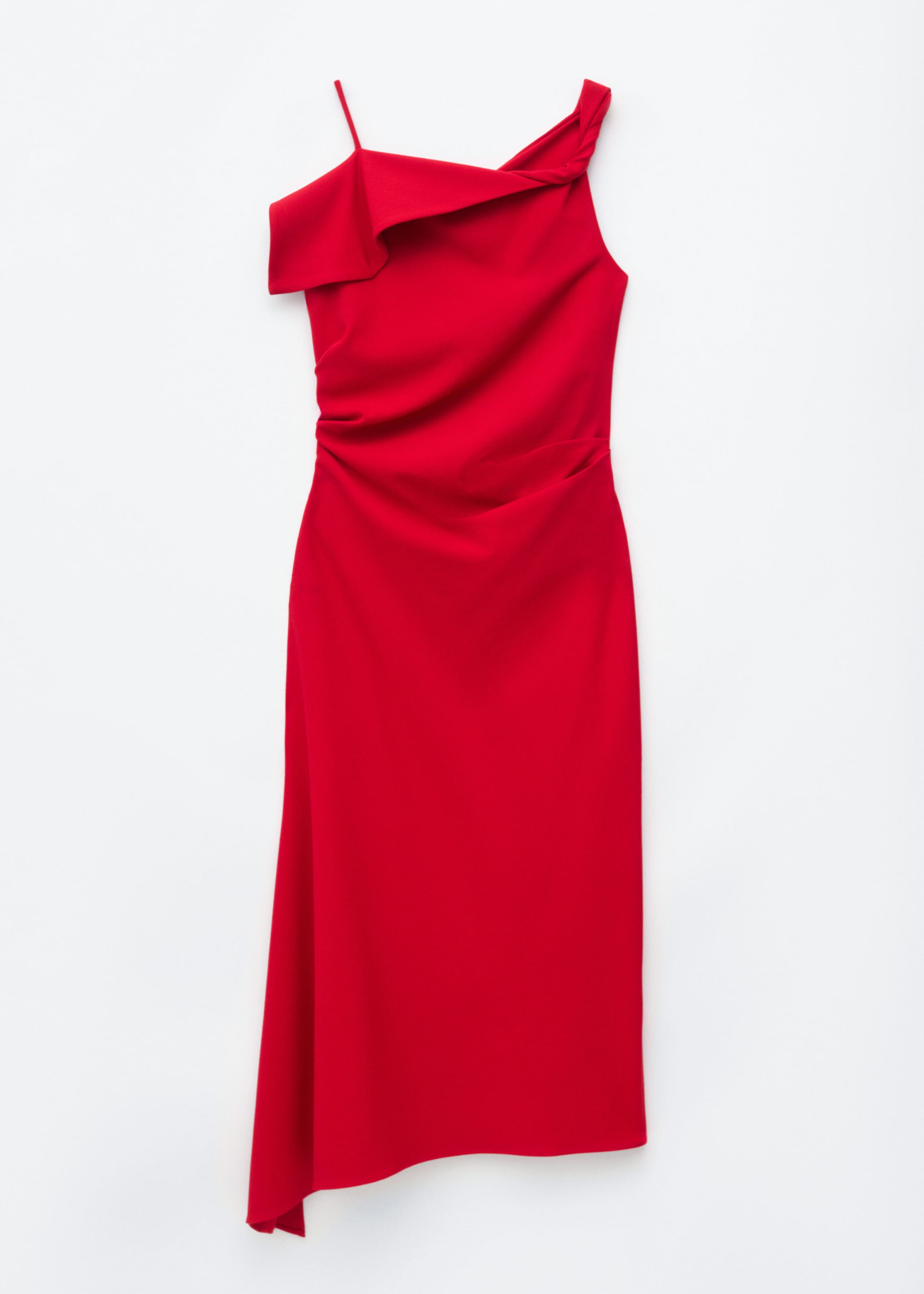 Vestido con tirante retorcido - Rojo - Bodegón