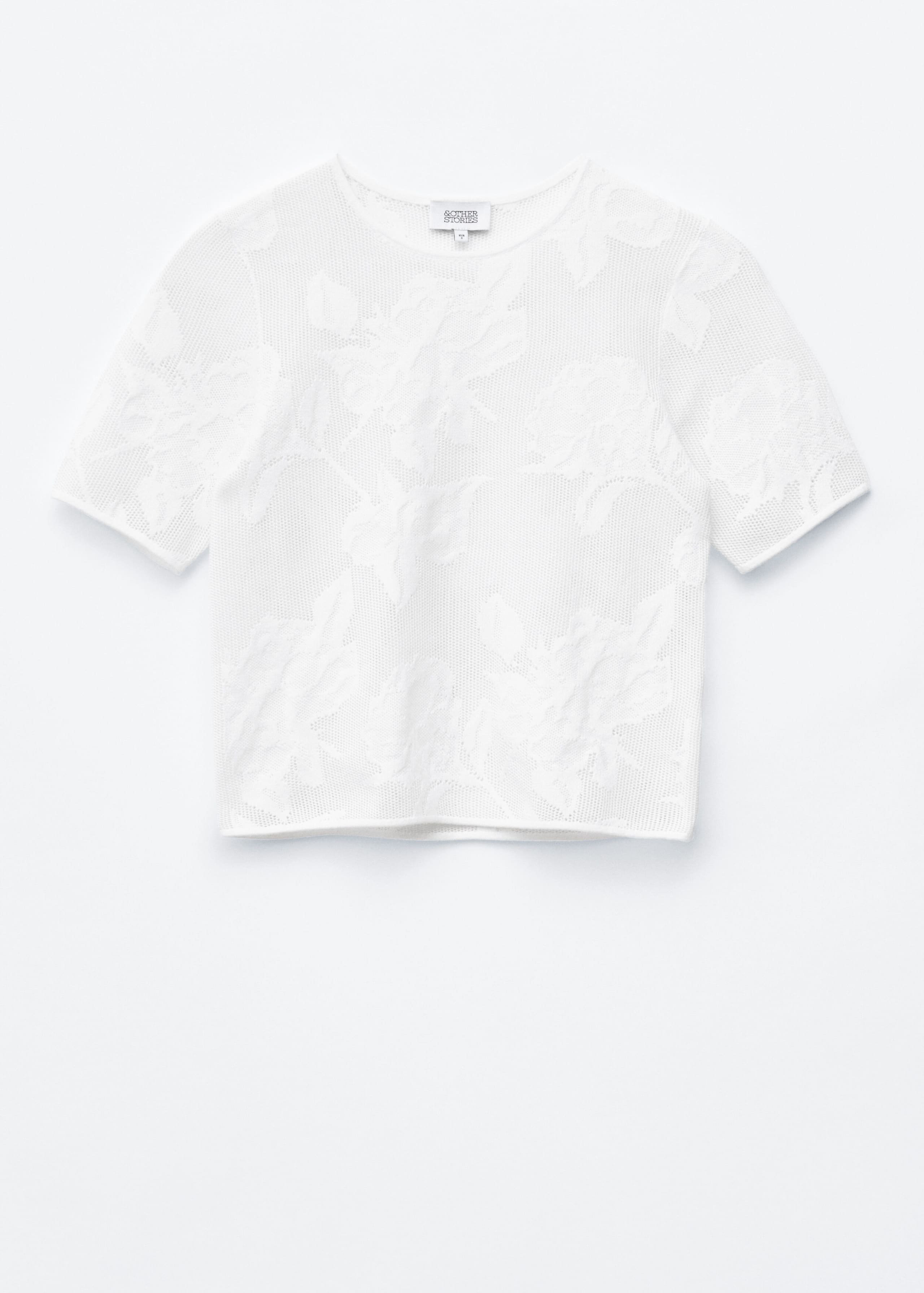 Floral Jacquard Top - White - Still Life
