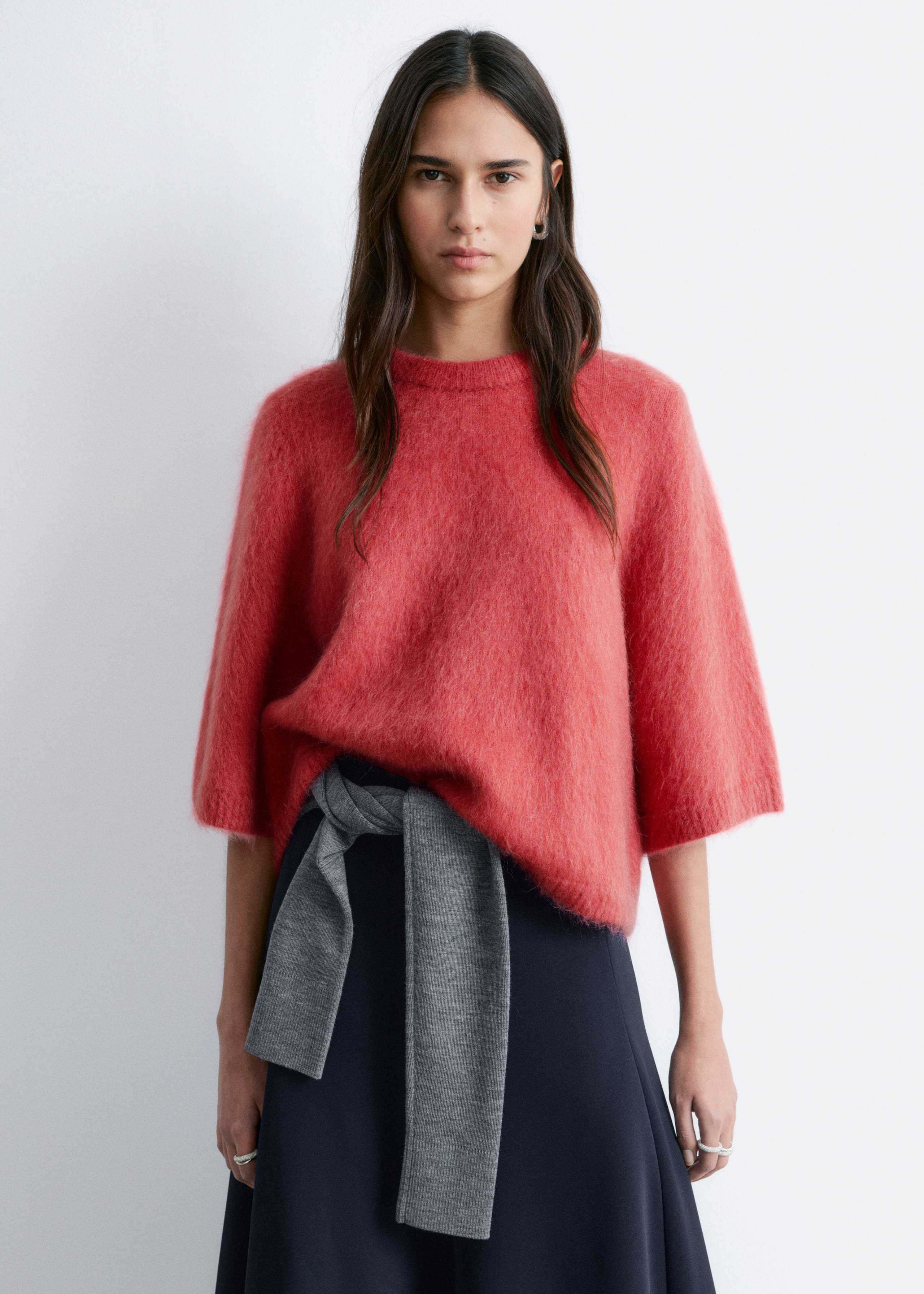 Image of Mohair-Blend Knitted T-shirt