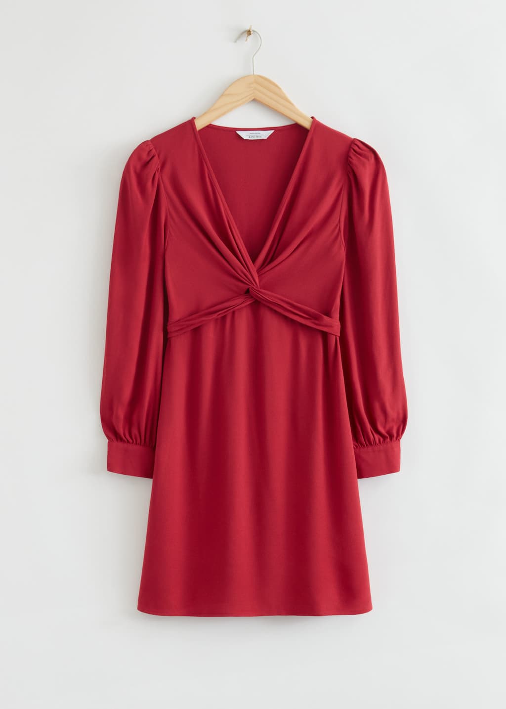 Twisted Front Mini Dress - Red - Still Life
