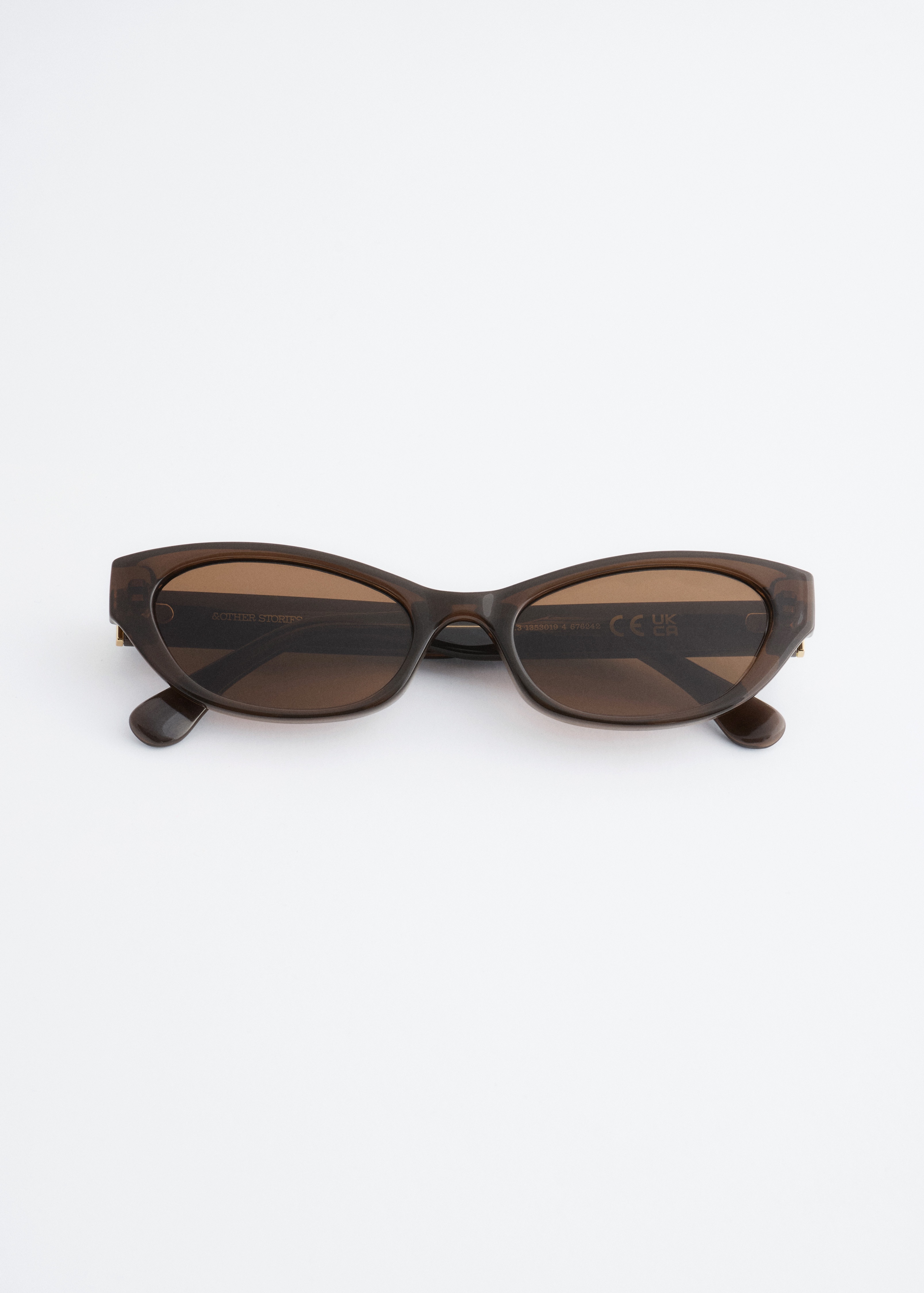 Occhiali da sole con montatura ovale - Marrone scuro/Nero/Beige/Tartaruga