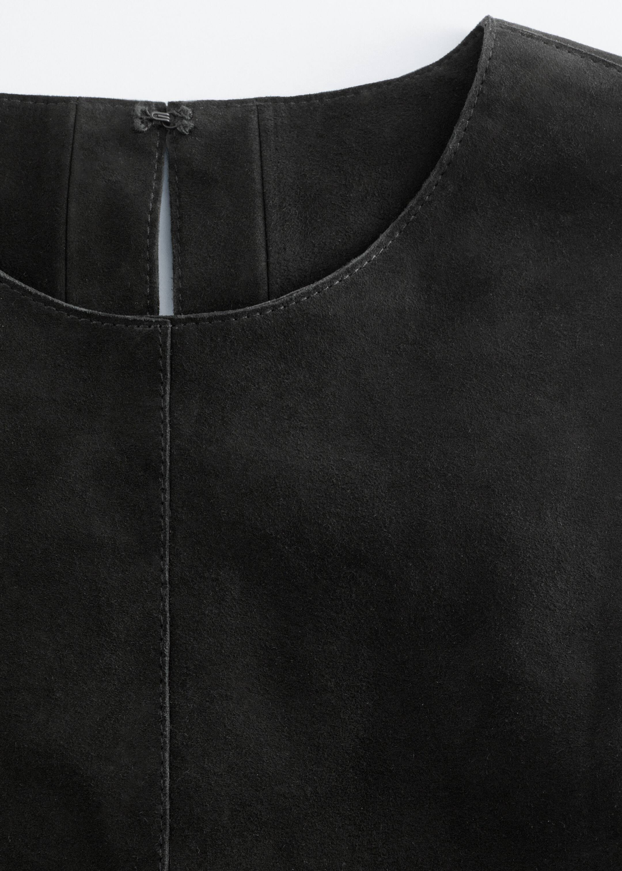 Visualizza immagine più grande: Top oversize in pelle scamosciata - Nero - DONNA | H&M IT 8