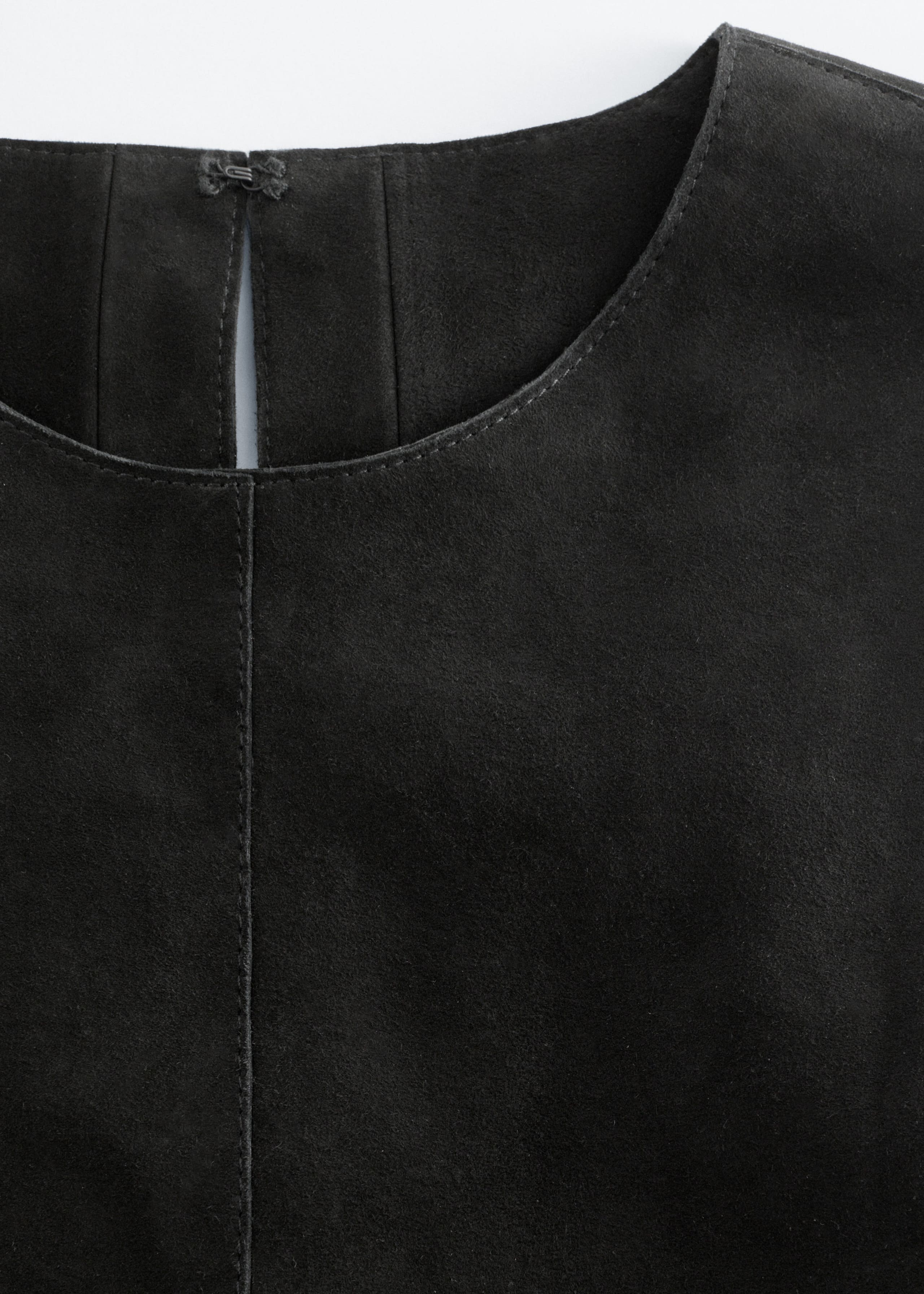 Image of Oberteil mit Oversized-Passform aus Veloursleder