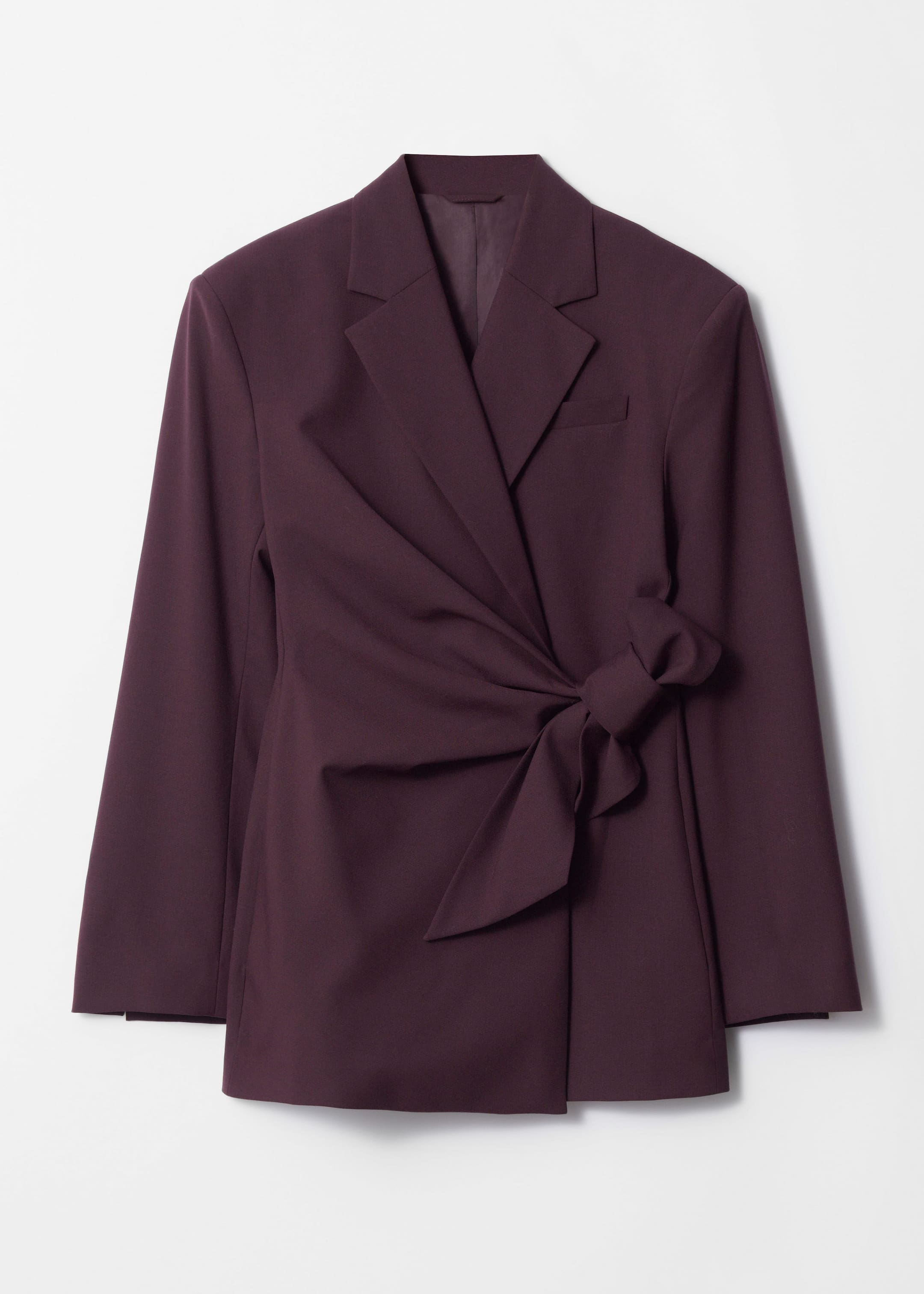 Vis større bilde: Omslagsblazer i ull - Mørkelilla - DAME | H&M NO 1