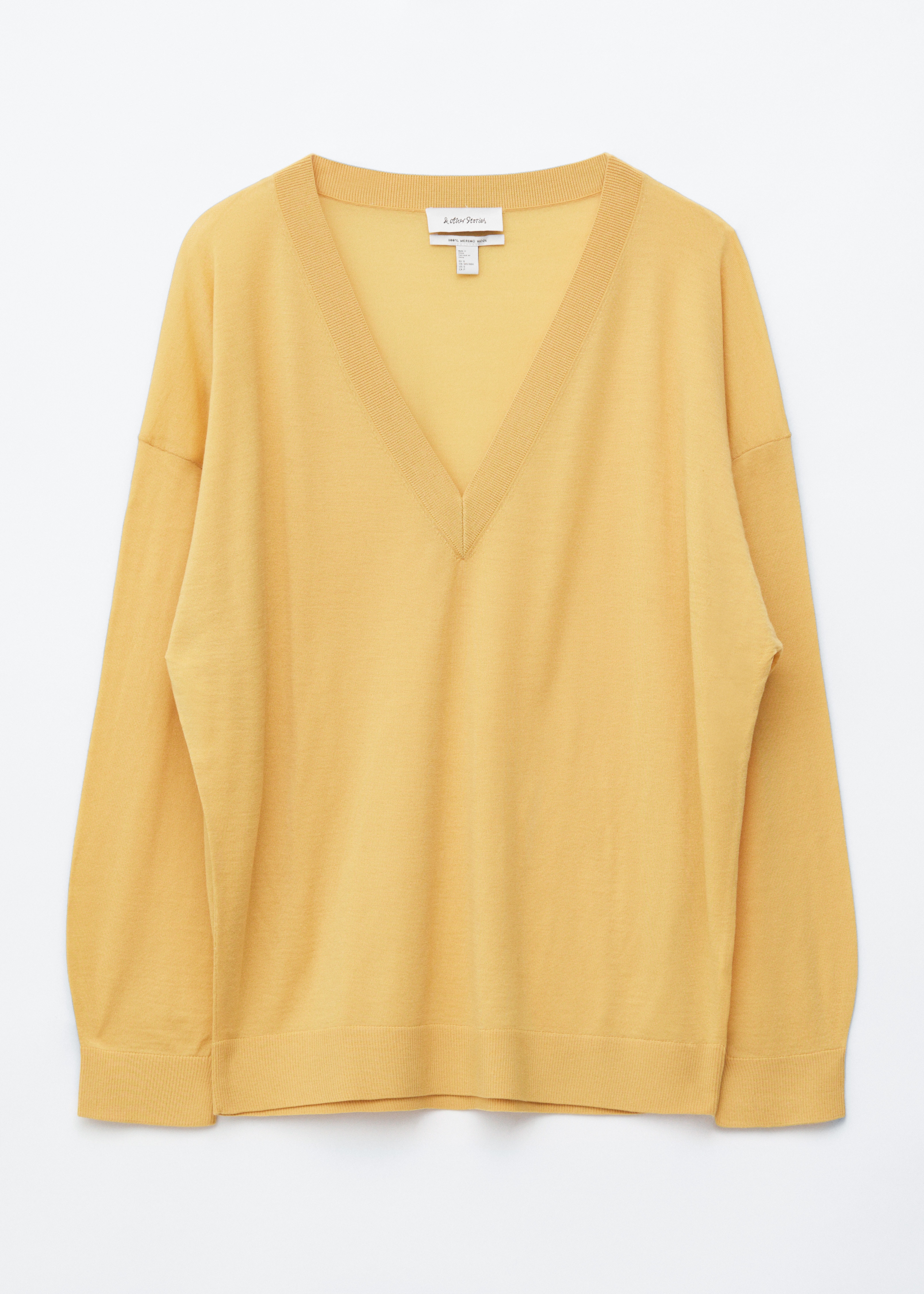 Maglione oversize in lana merino - Giallo