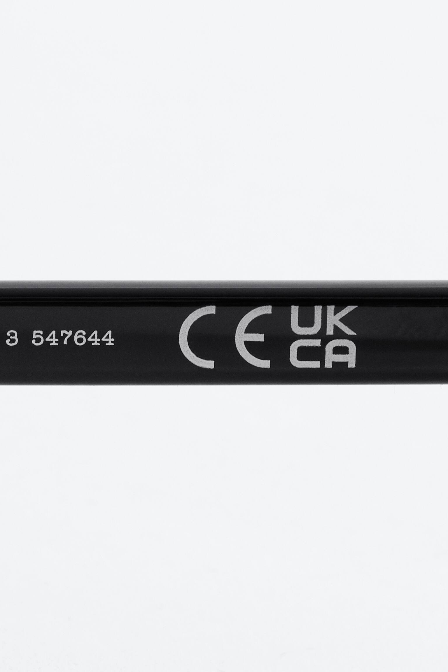 משקפי שמש מלבניים צרים - שחור/אבן/חום מנומר - 6