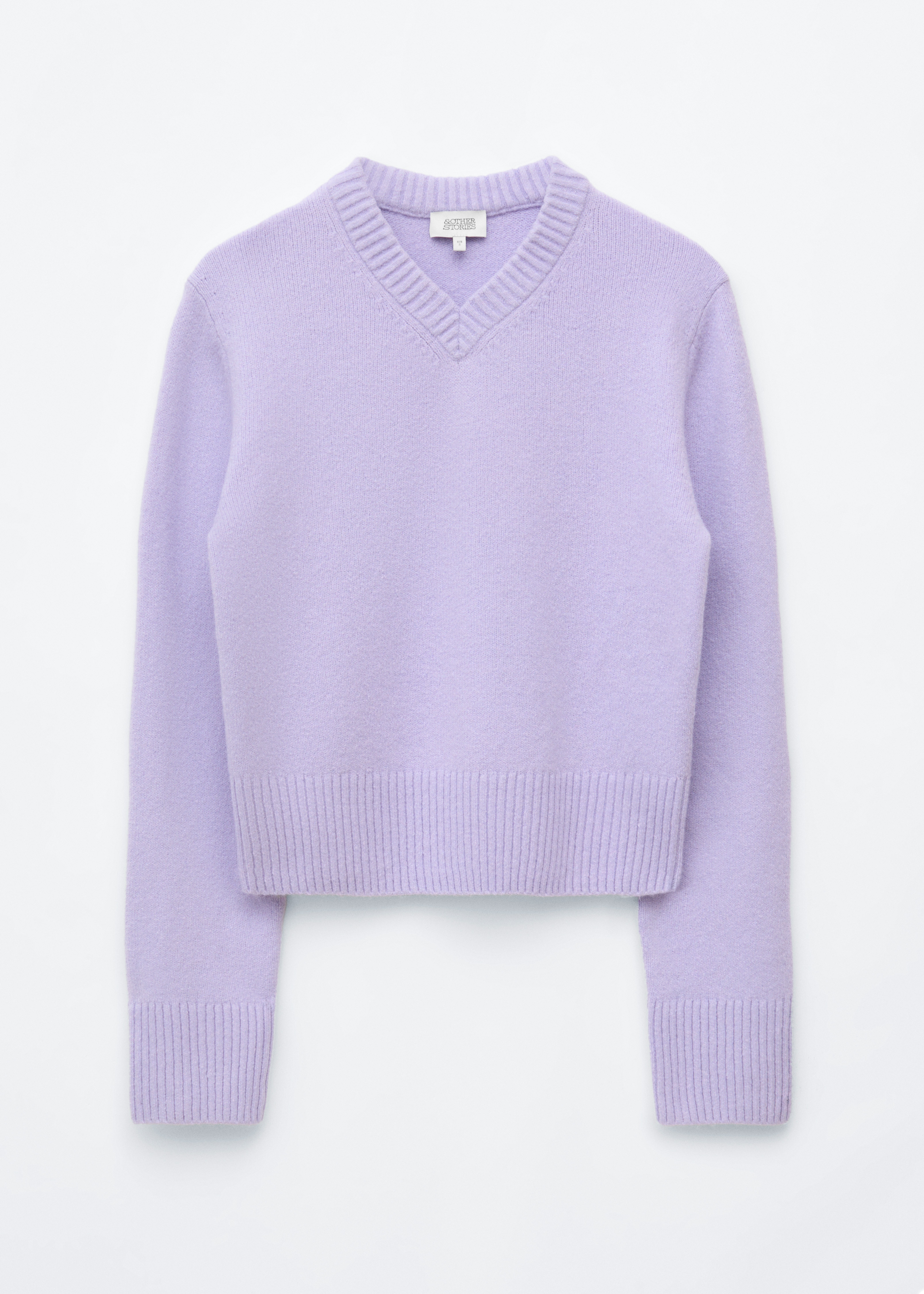 Maglione con scollo a V - Lilla/Grey/Rosso/Marrone scuro/Blu scuro/Giallo burro/Rosso scuro
