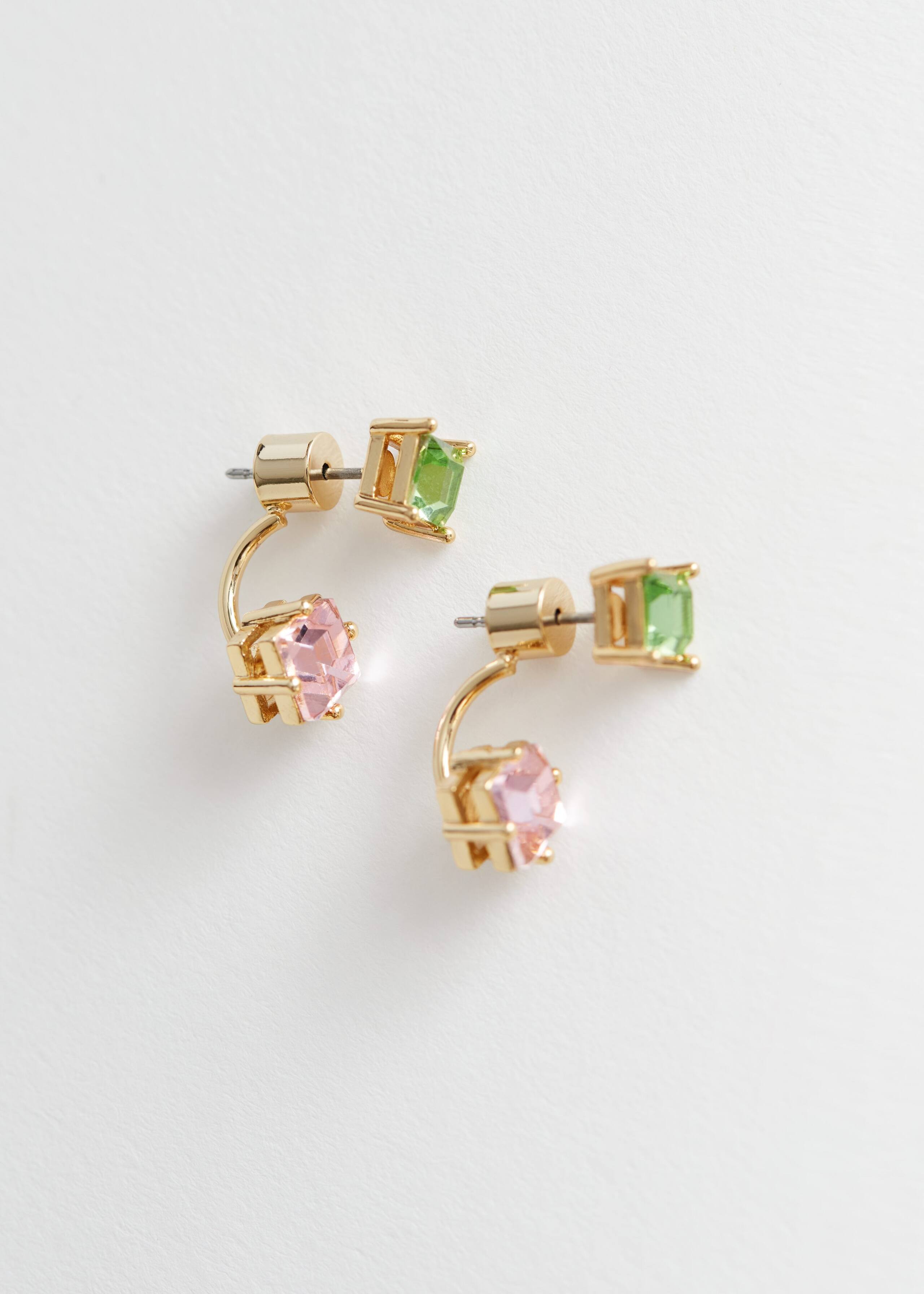 SquareStoneStudEarrings - Gold - Bodegón