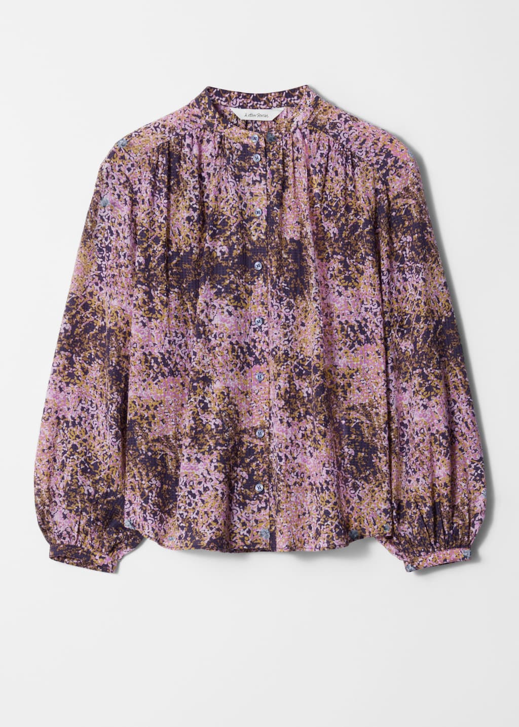 Voluminous Blouse - Purple Print - Still Life