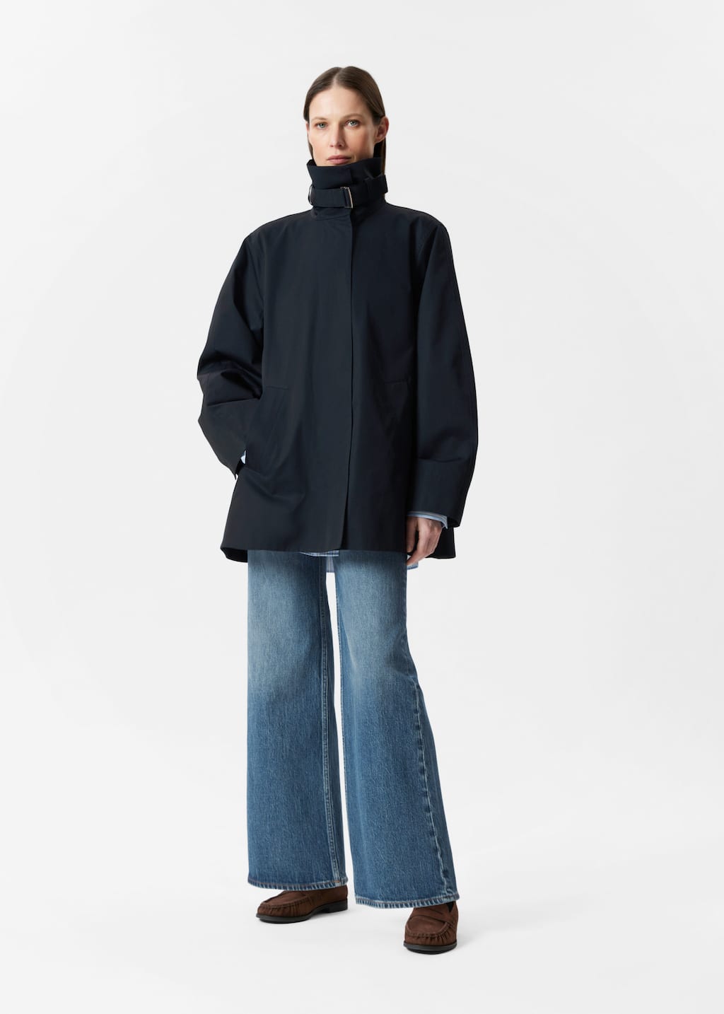 Image of A-Linien-Jacke mit Tunnelkragen