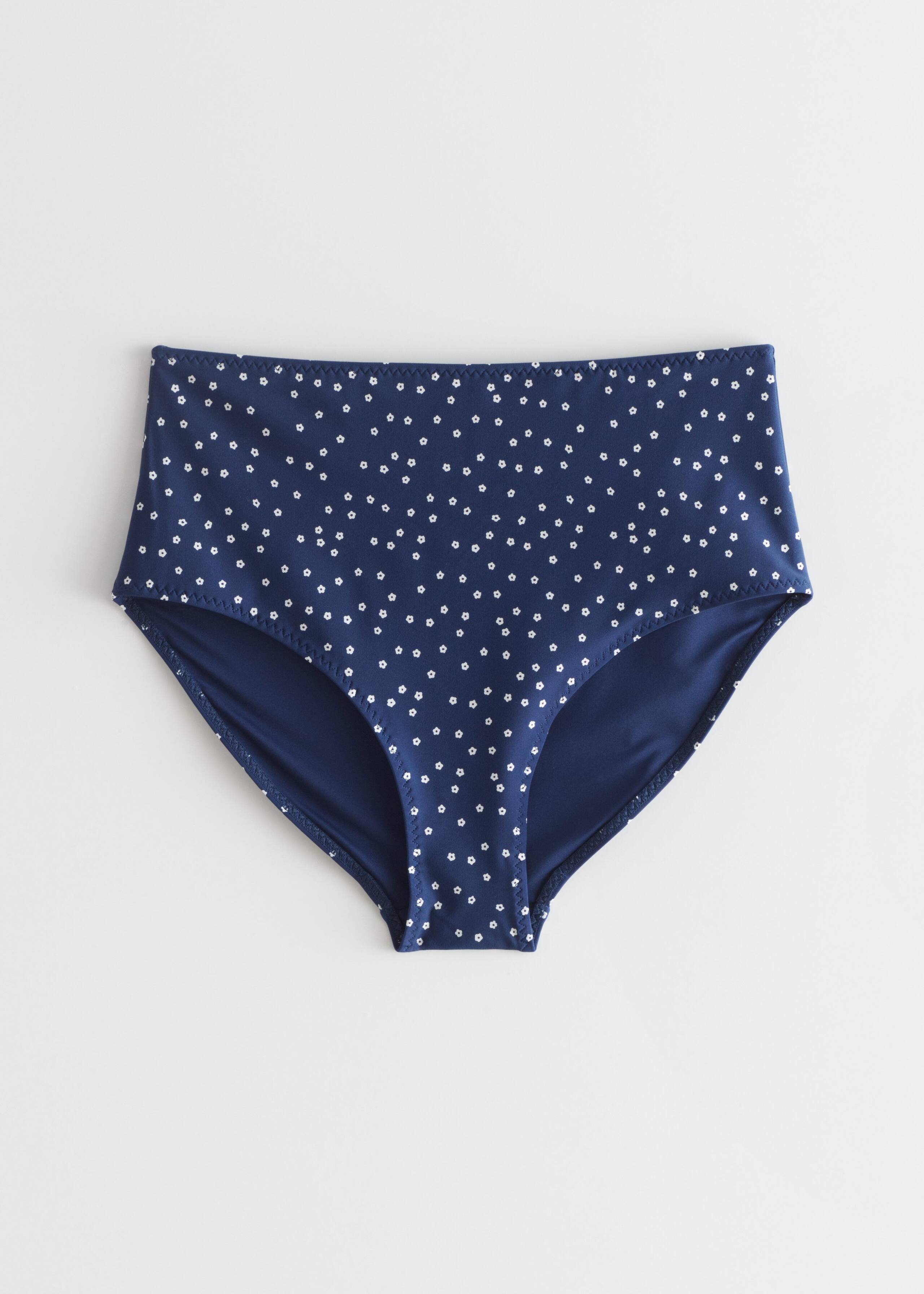 Printed Bikini Briefs - Navy - Still Life