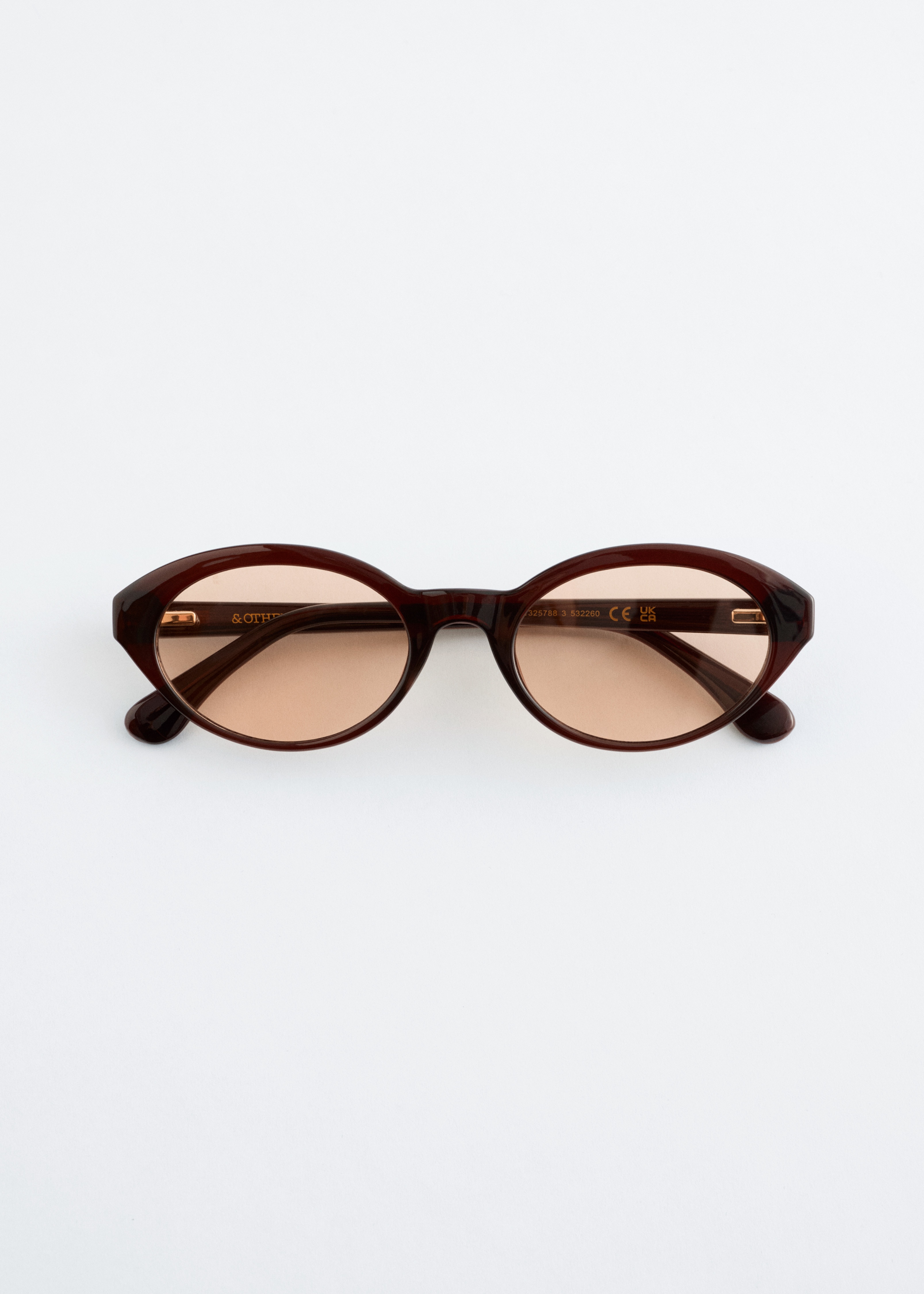 Oval-Frame Sunglasses - Brown/Green/Brown/Tortoise/Black