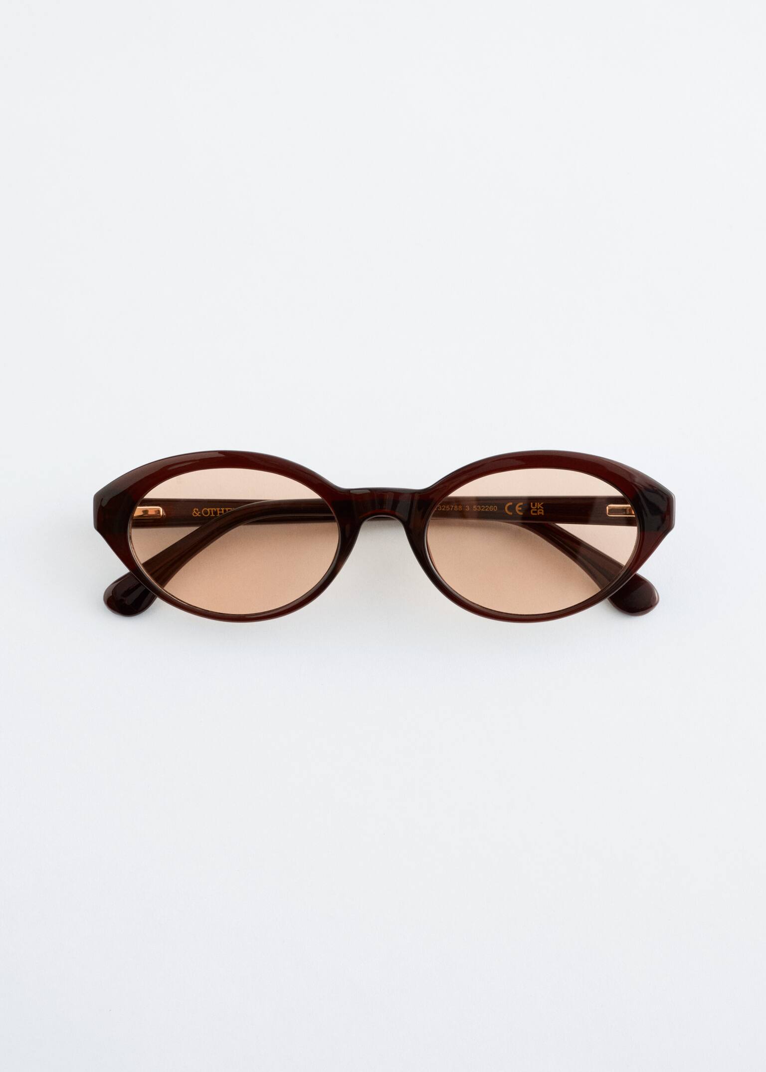 Oval-Frame Sunglasses - Brown/Brown/Tortoise/Green - 1