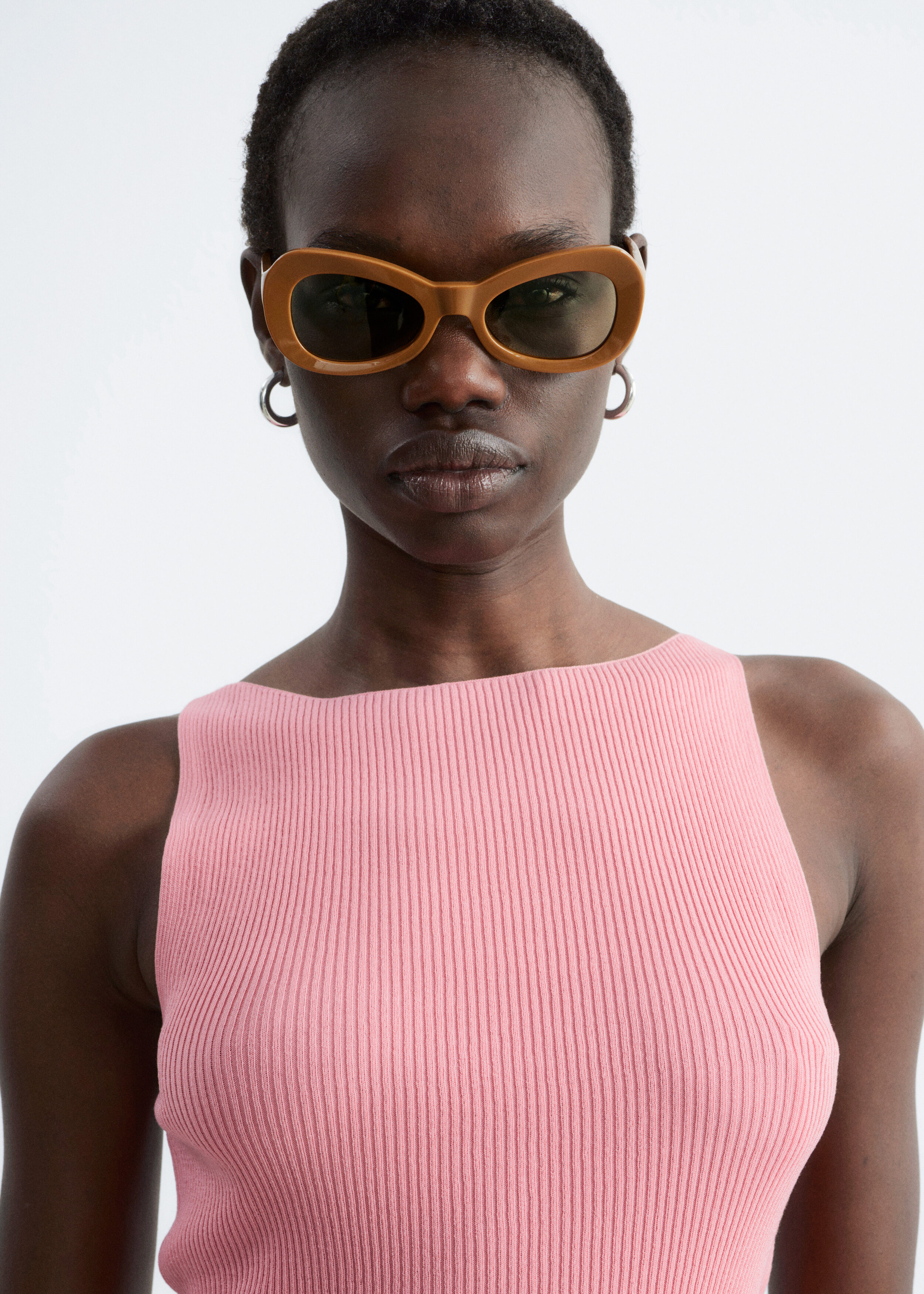 Rib-Knit Tank Top - Pink - Tops - & Other Stories BE