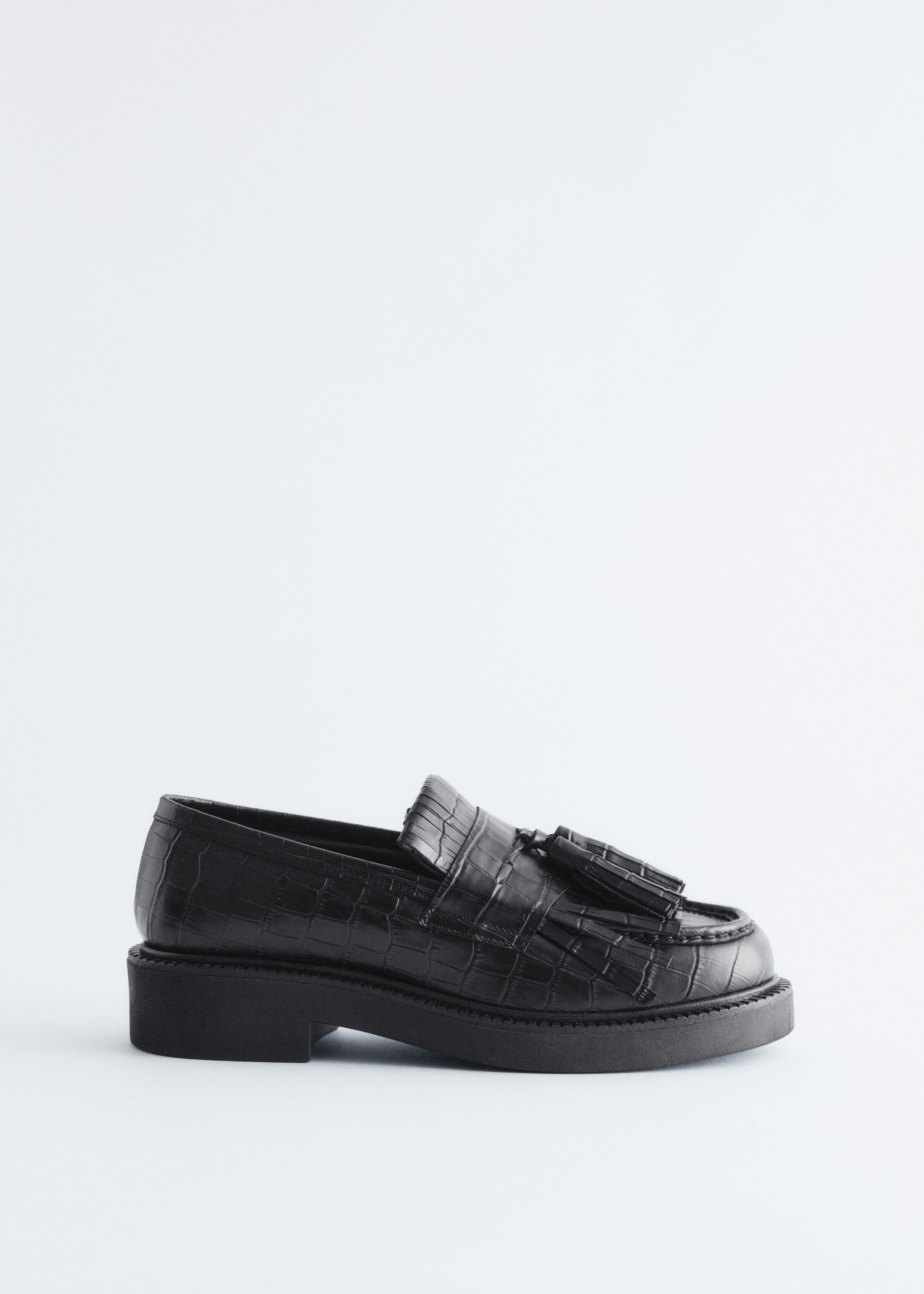 Markante Loafers aus Leder - Schwarz