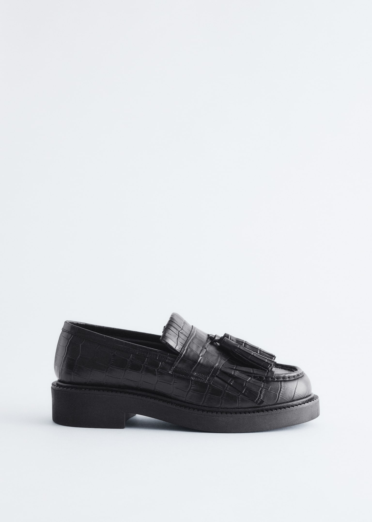 Mocassins en cuir épais - Noir