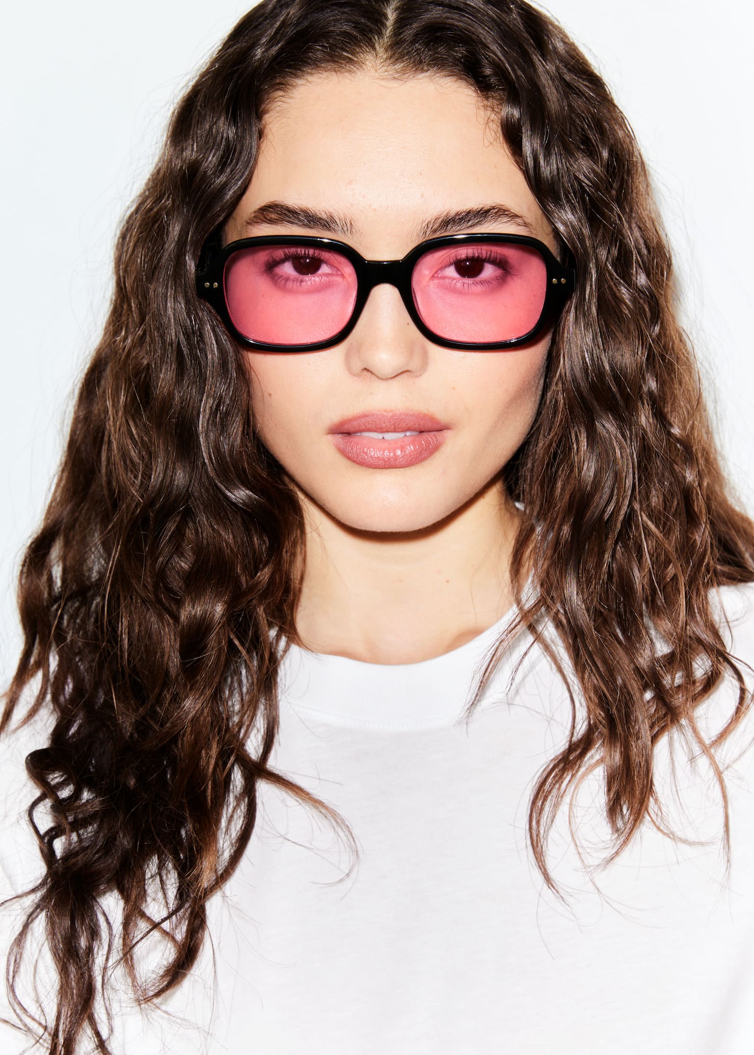 Gafas de sol con montura rectangular - Negro/Rosa claro/Negro/Azul claro/Crema/Azul