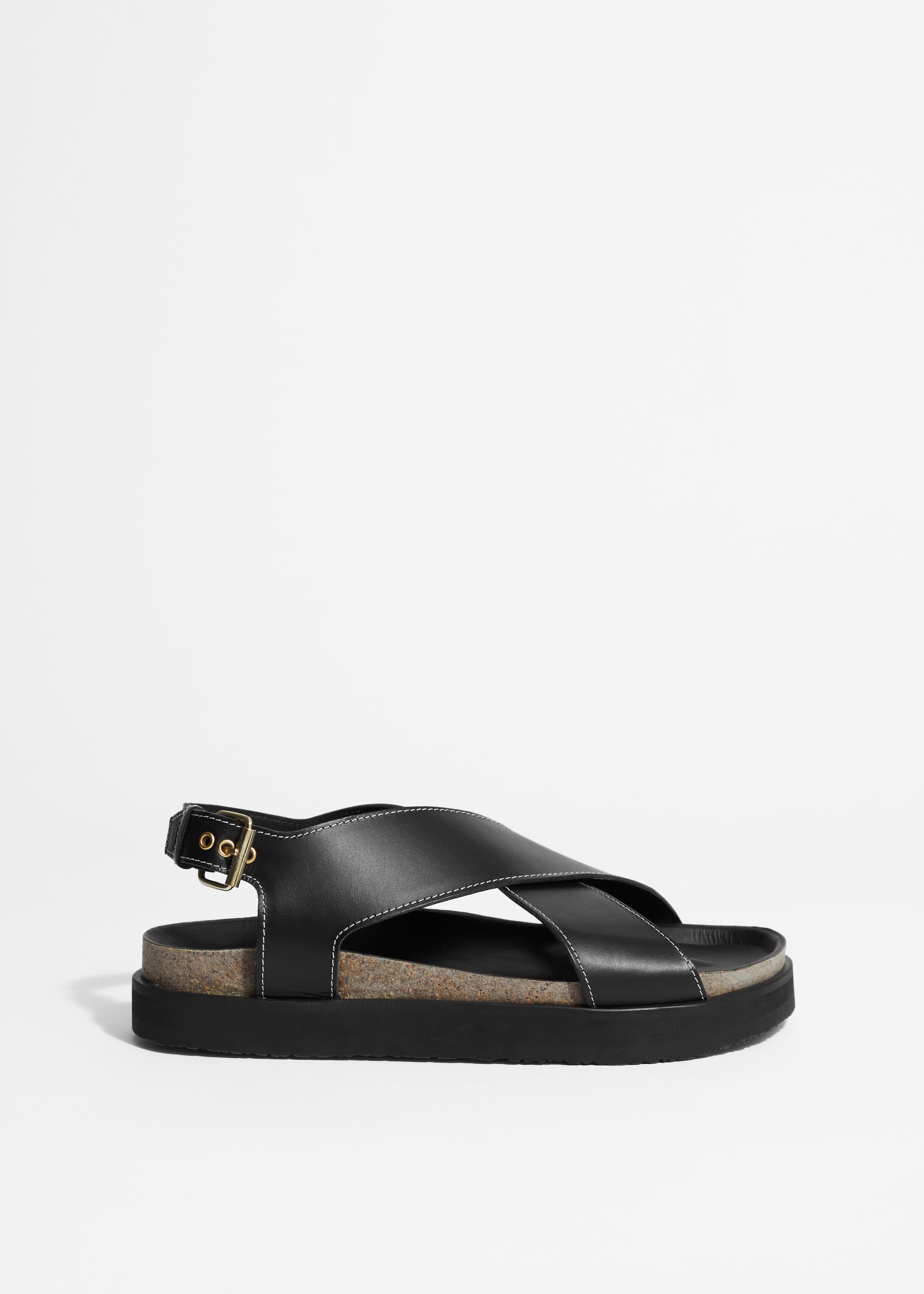 View larger image: Criss-Cross Leather Sandals - Black - Ladies | H&M GB 2