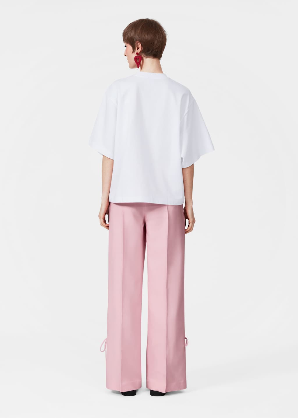 Image of Bow-Detailed Press-Crease Trousers