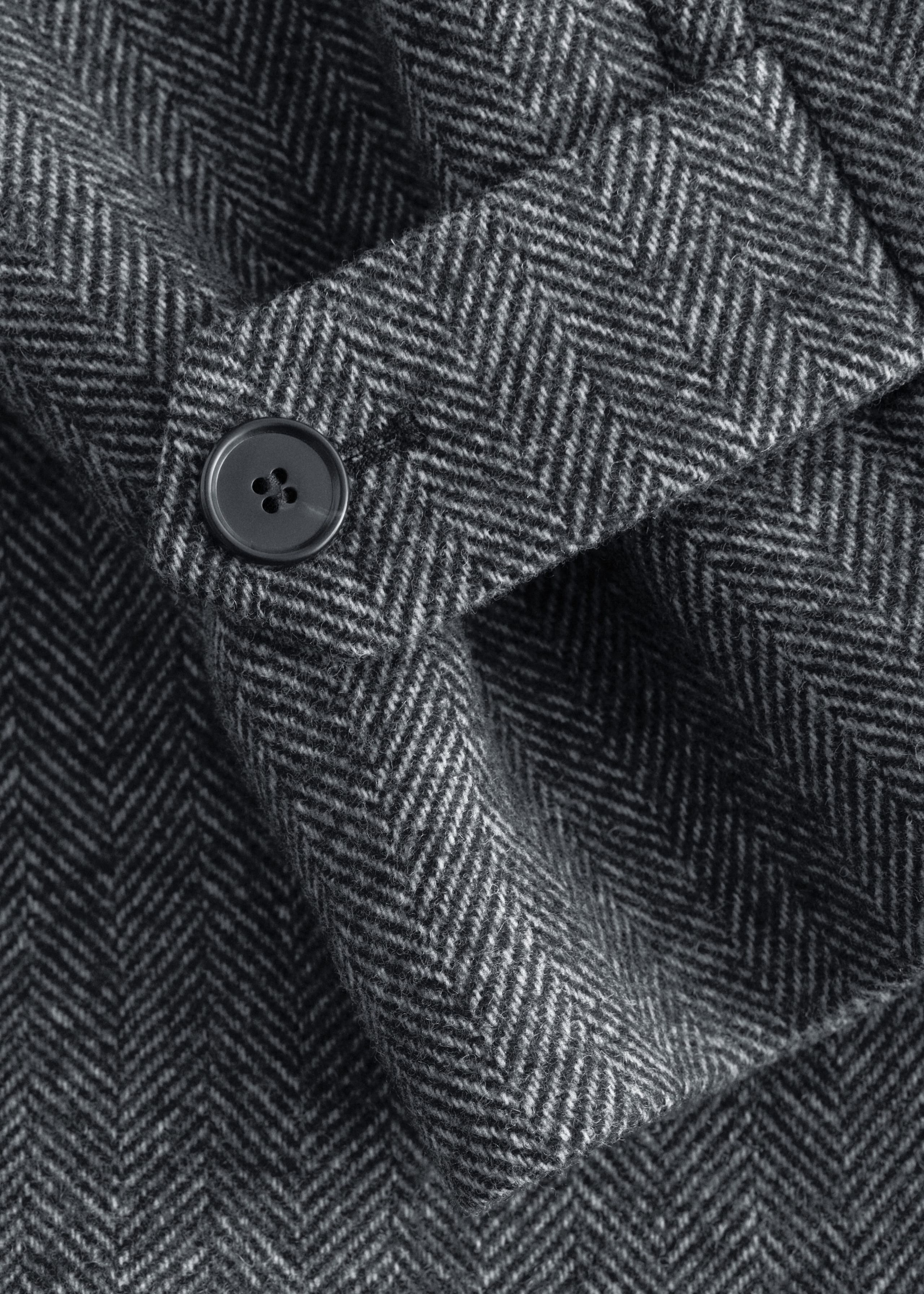 Image of Short Double-Breasted Wool Coat