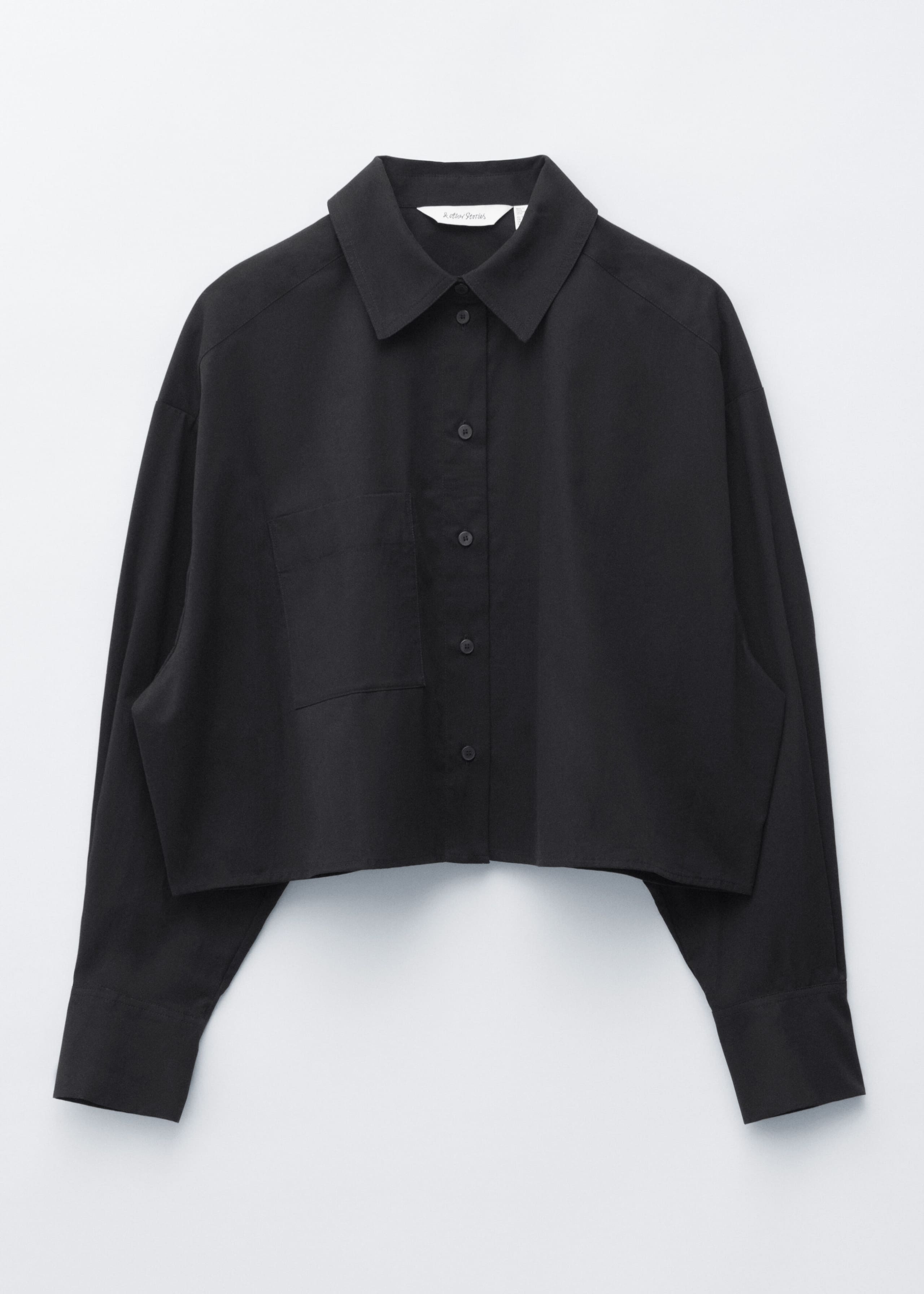 Image of Cropped Oversized Cotton Shirt
