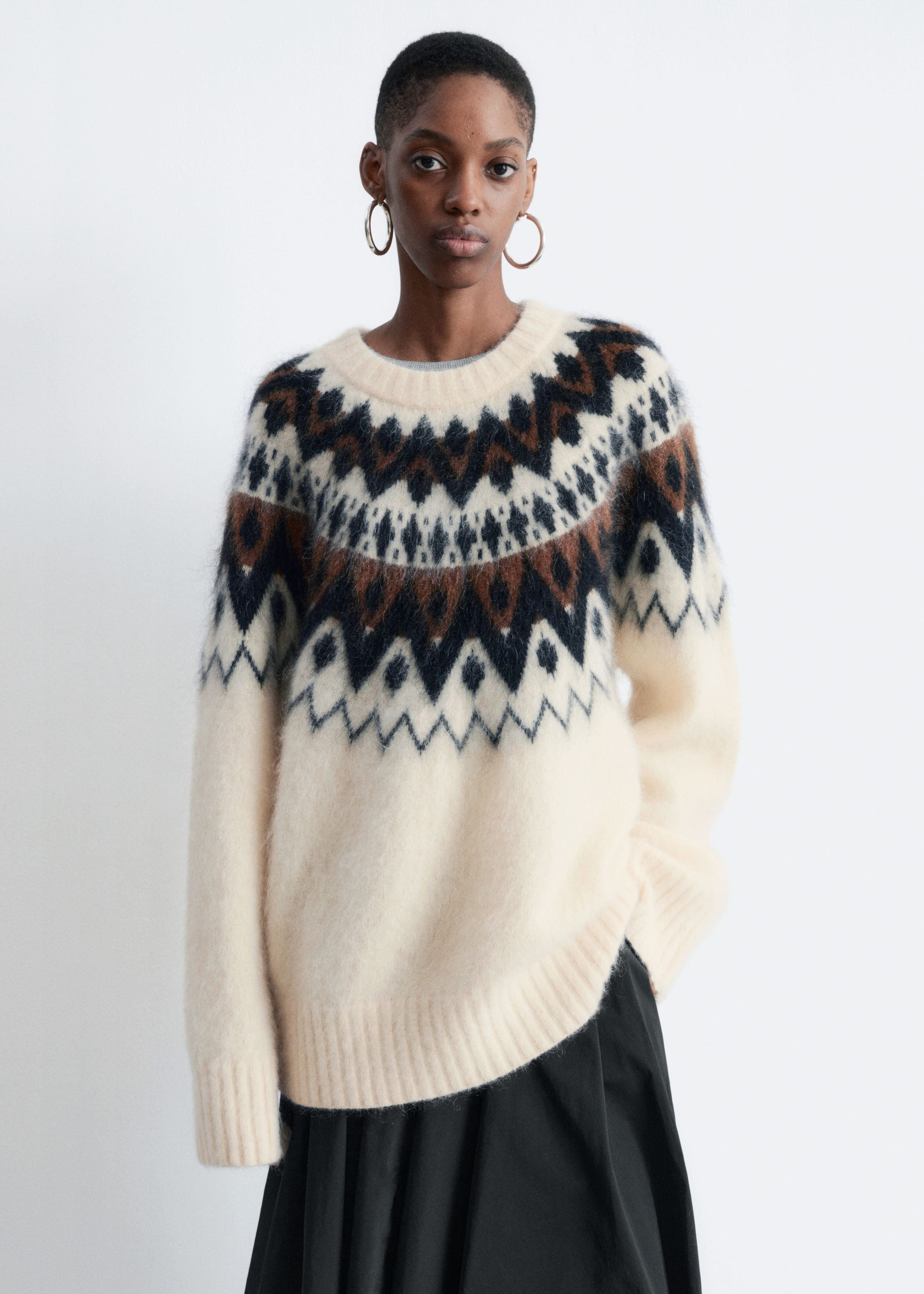 Image of Oversized-Pullover aus Mohair-Mix