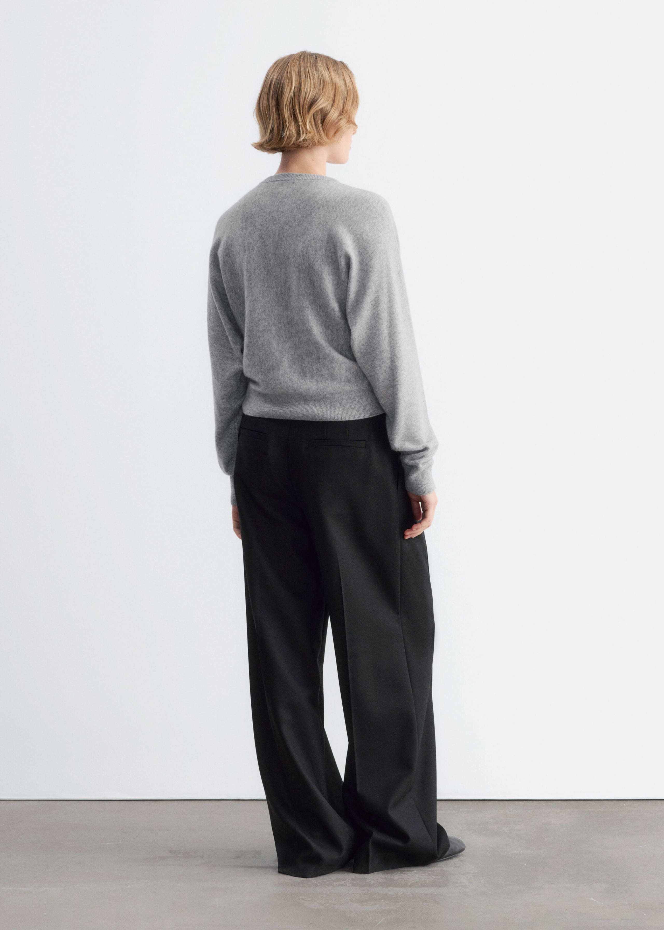 Kaszmirowy kardigan – Szary – Lookbook